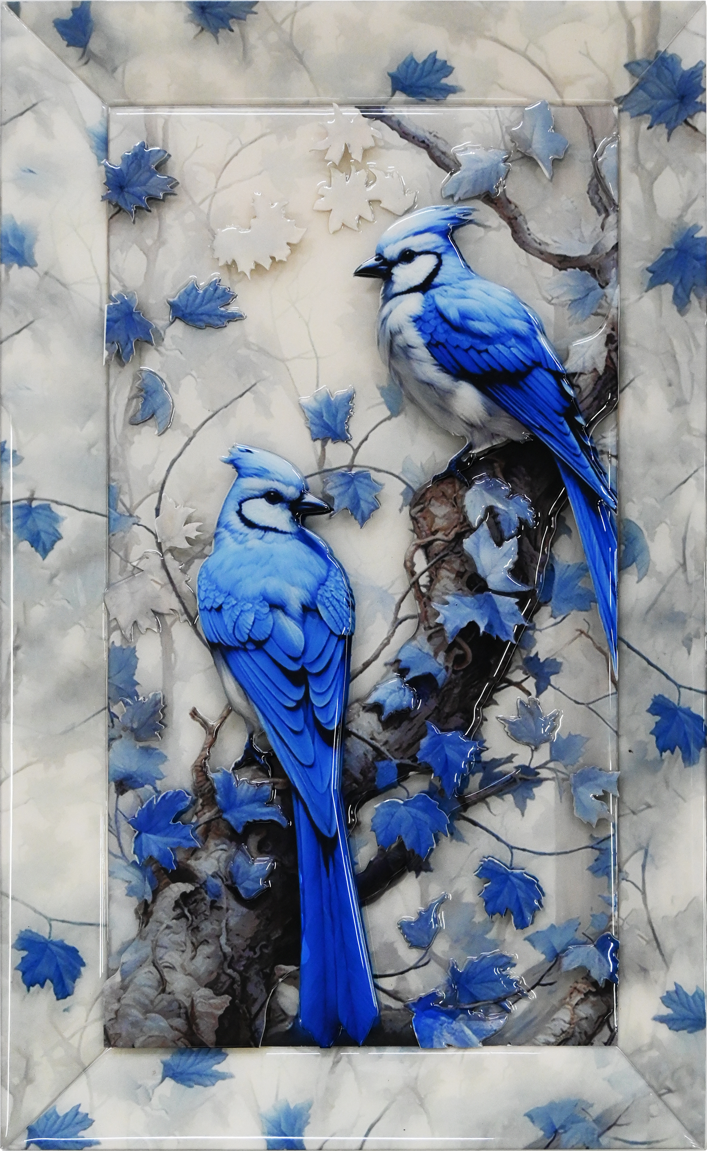 Autumn Blue Jay: 3D Wallart