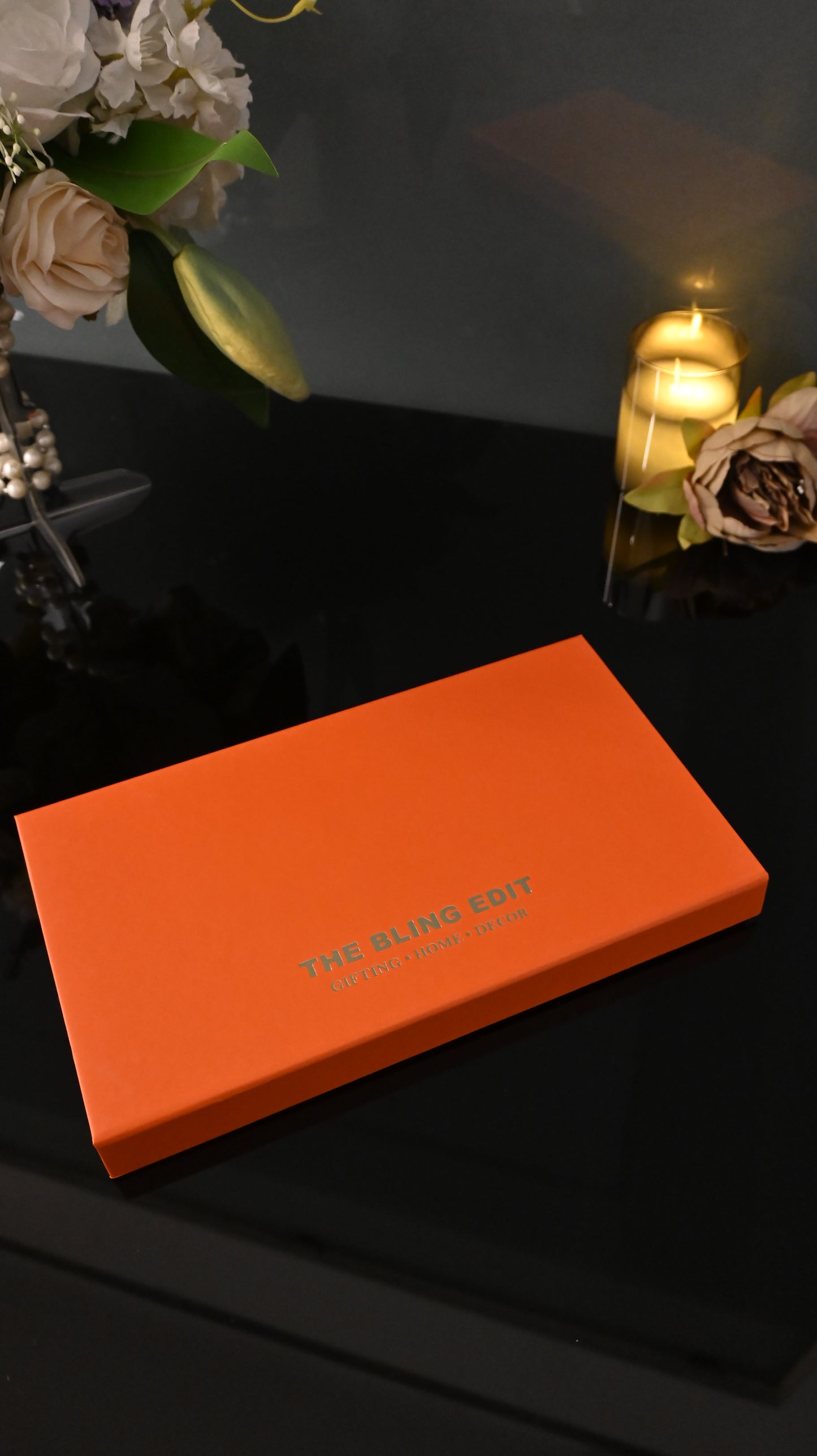 Rosegold PU with Sequin Luggage Tag (Set of 2)