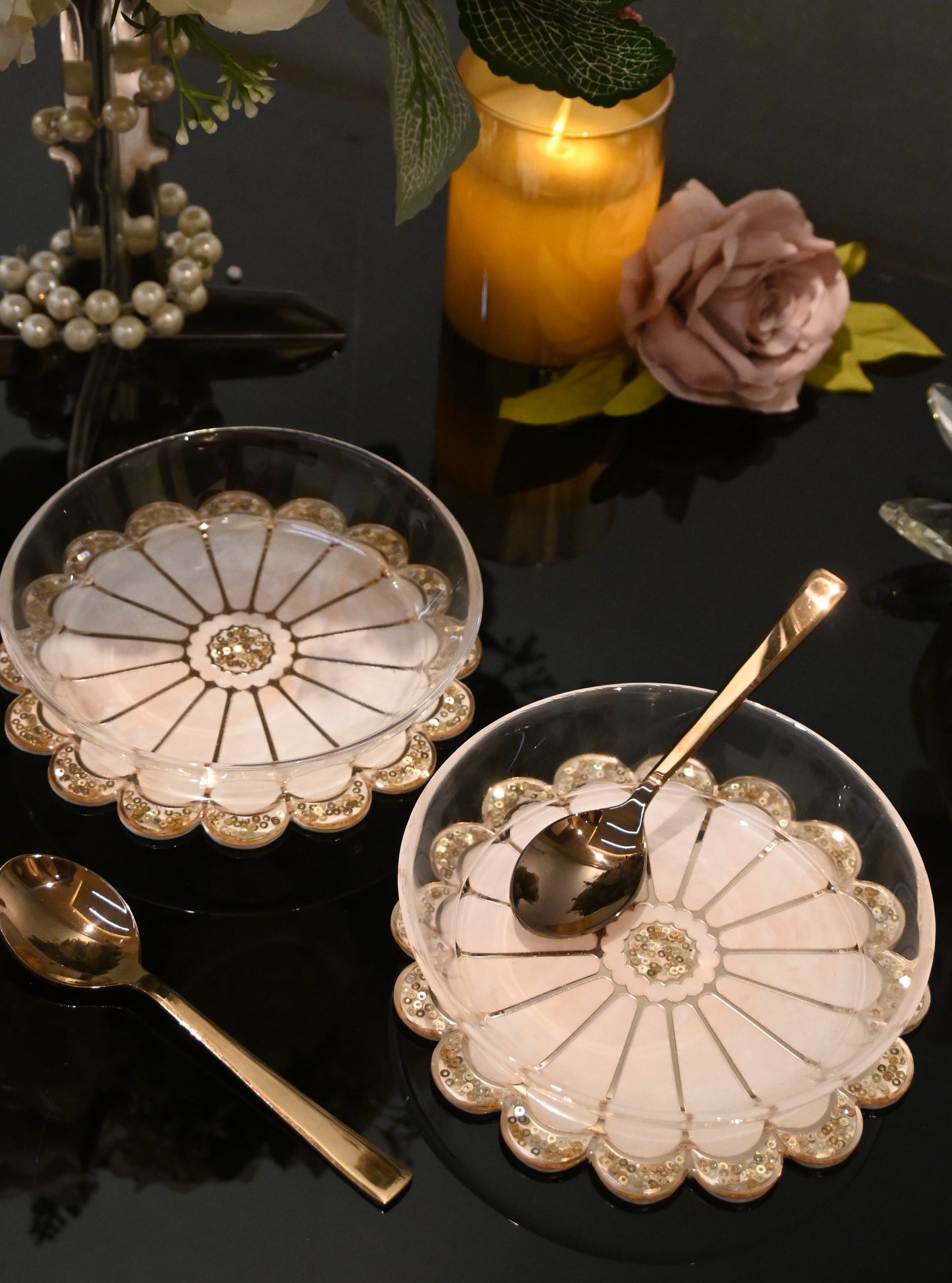 Daisy Rose Gold: Bowl (Set Of 2)
