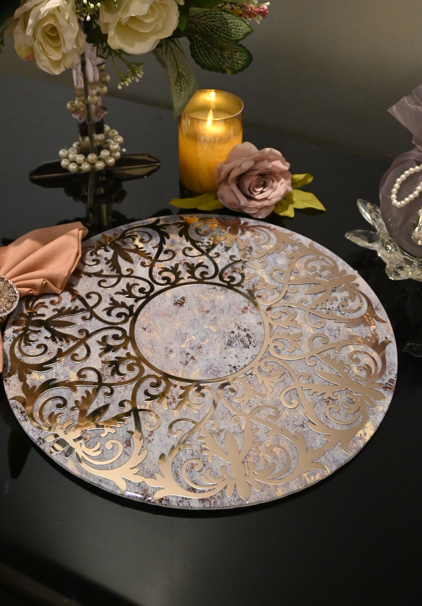 Royal Blue: Round Placemat