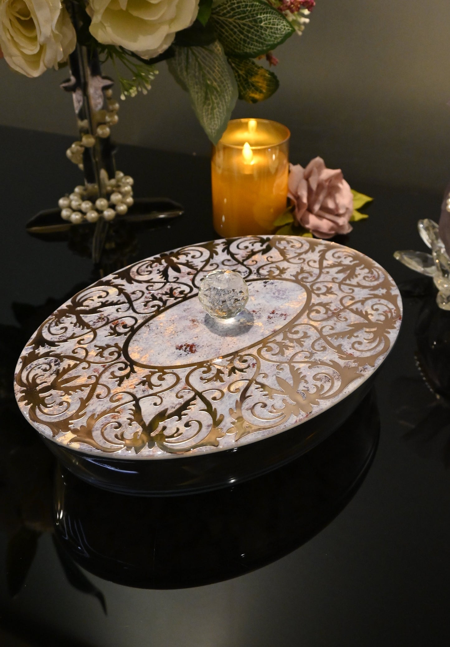 Royal Blue: Serving Bowl With Lid
