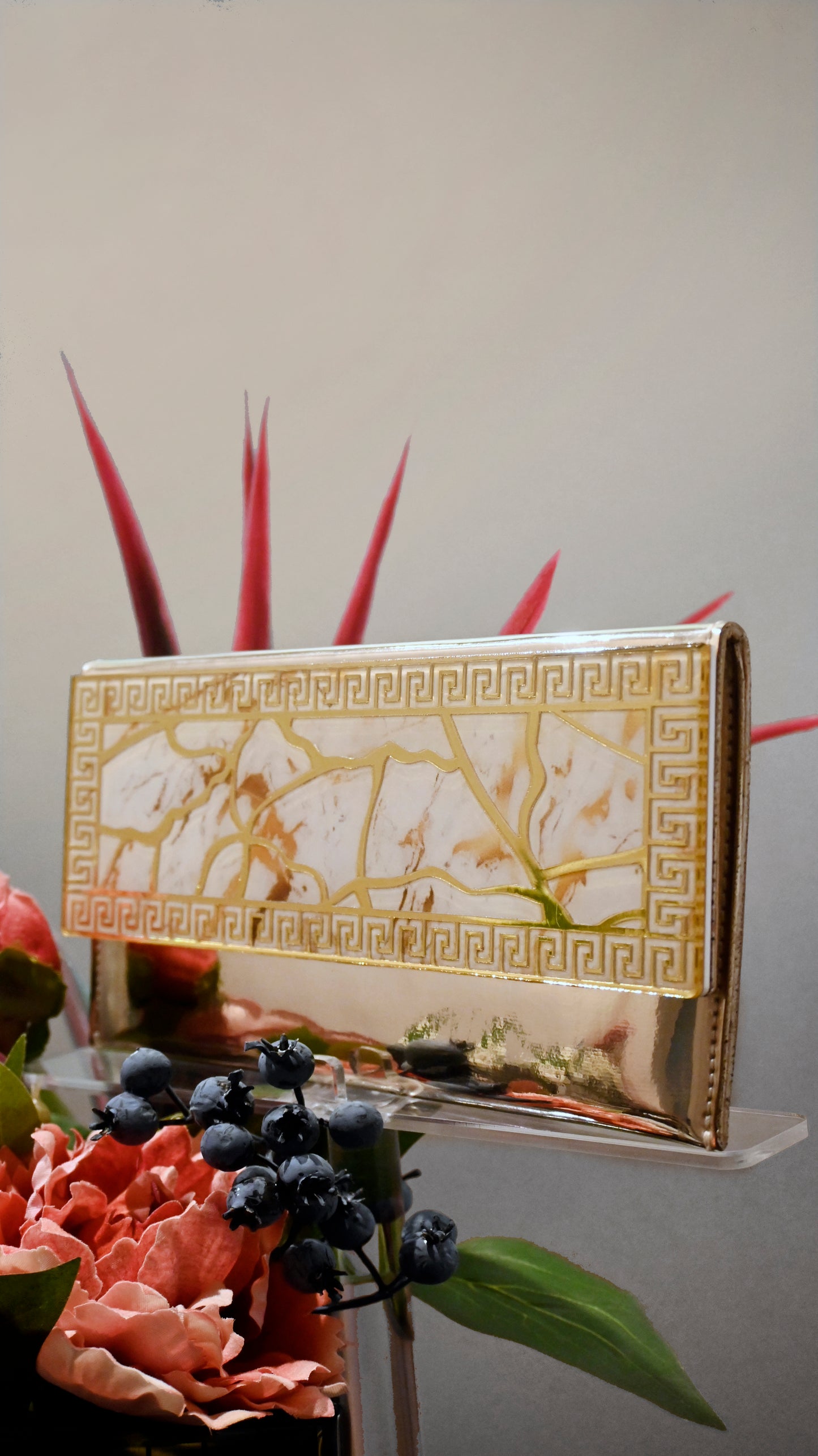 Broken Tree White & Gold : Clutch