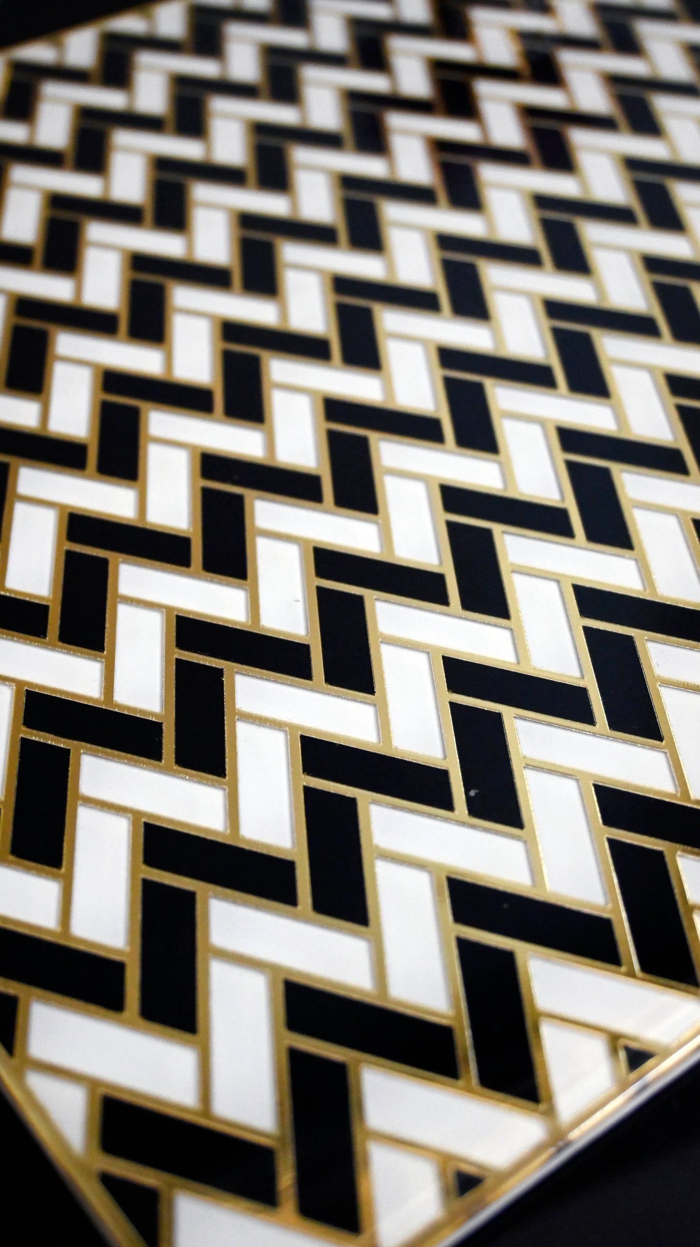 Black & Gold Chevron: Placemat