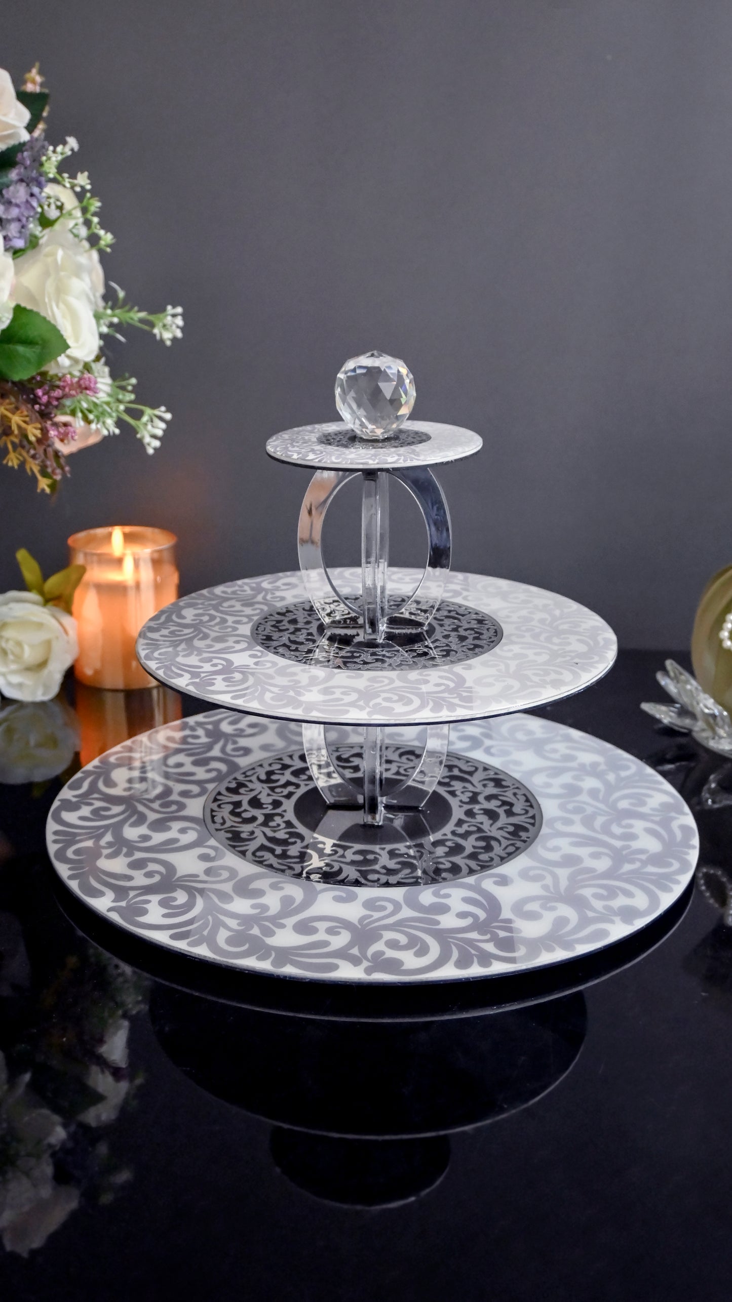 White Imperial: 3 Layer Cake Stand