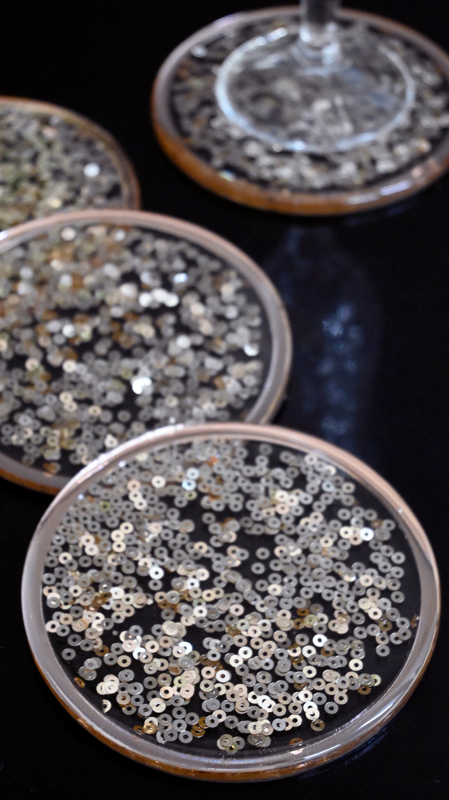 Full Rose Gold Sequins: Coaster (Set Of 4)