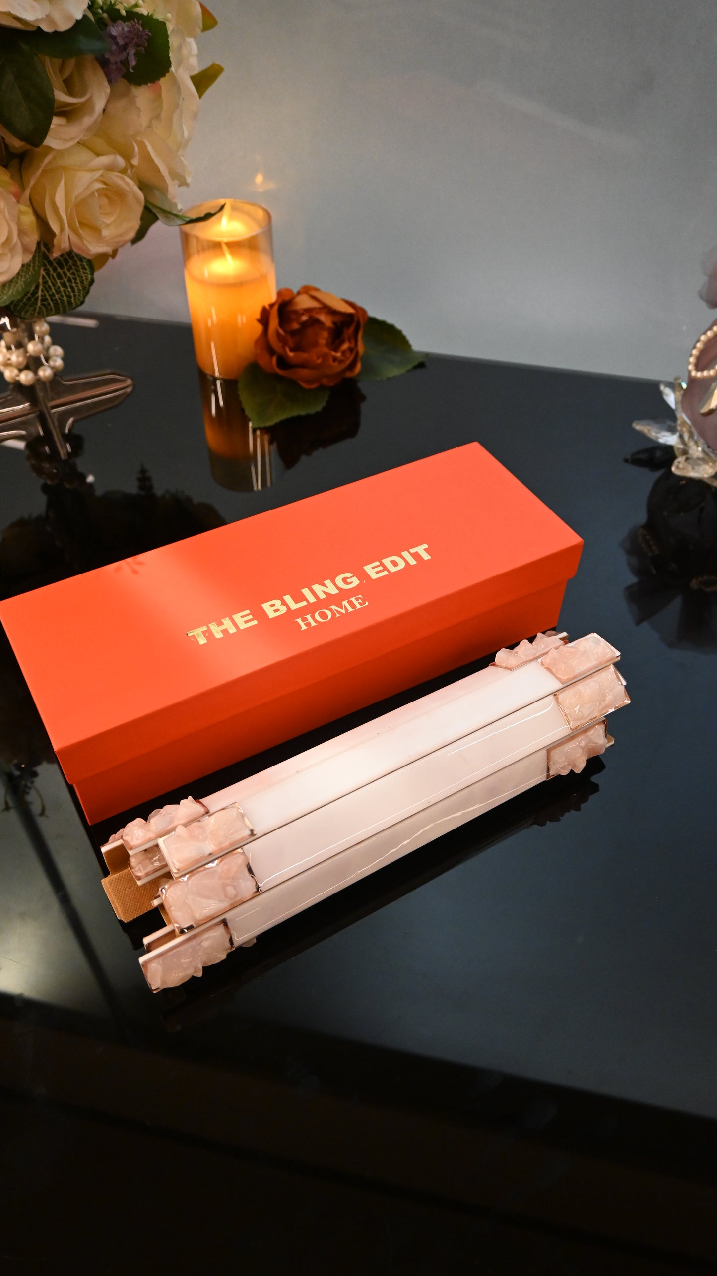 High-Low Stones Pink: Flexi Placemat