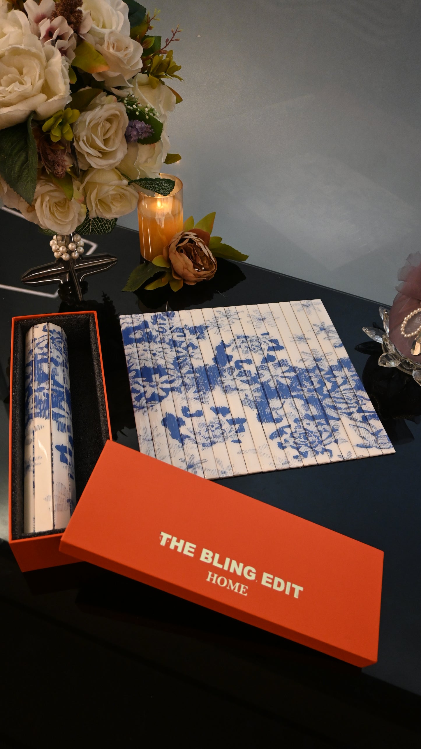 Floral Blue: Flexi Placemat