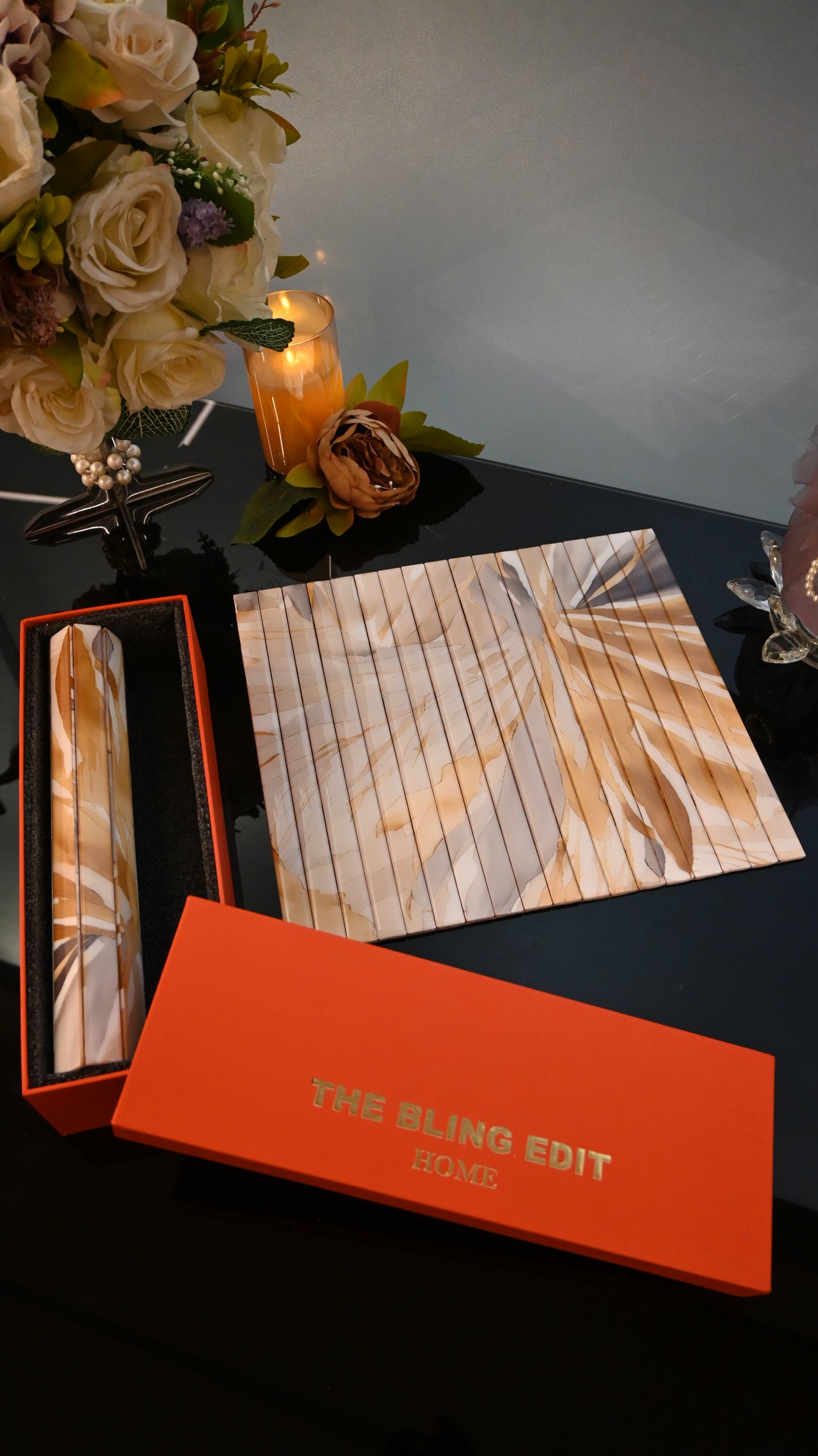 Golden Bloom: Flexi Placemat