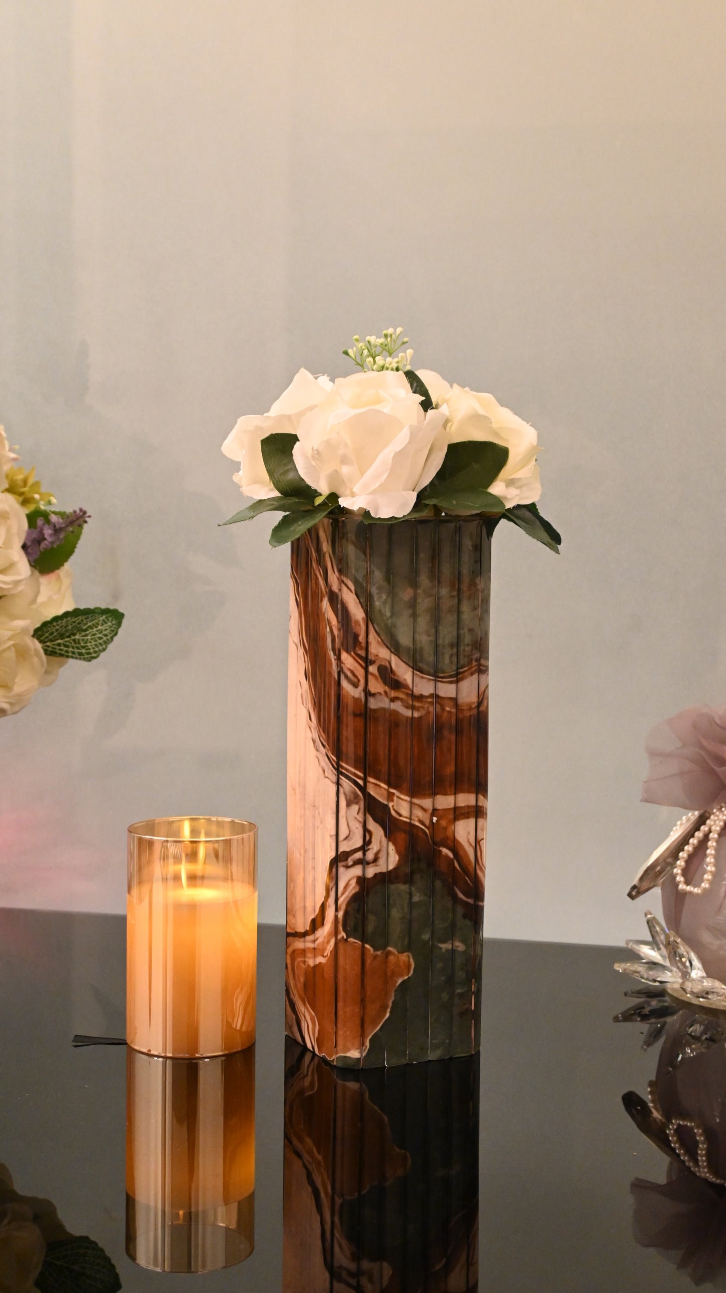 Earth Marble: Flexi Long Vase