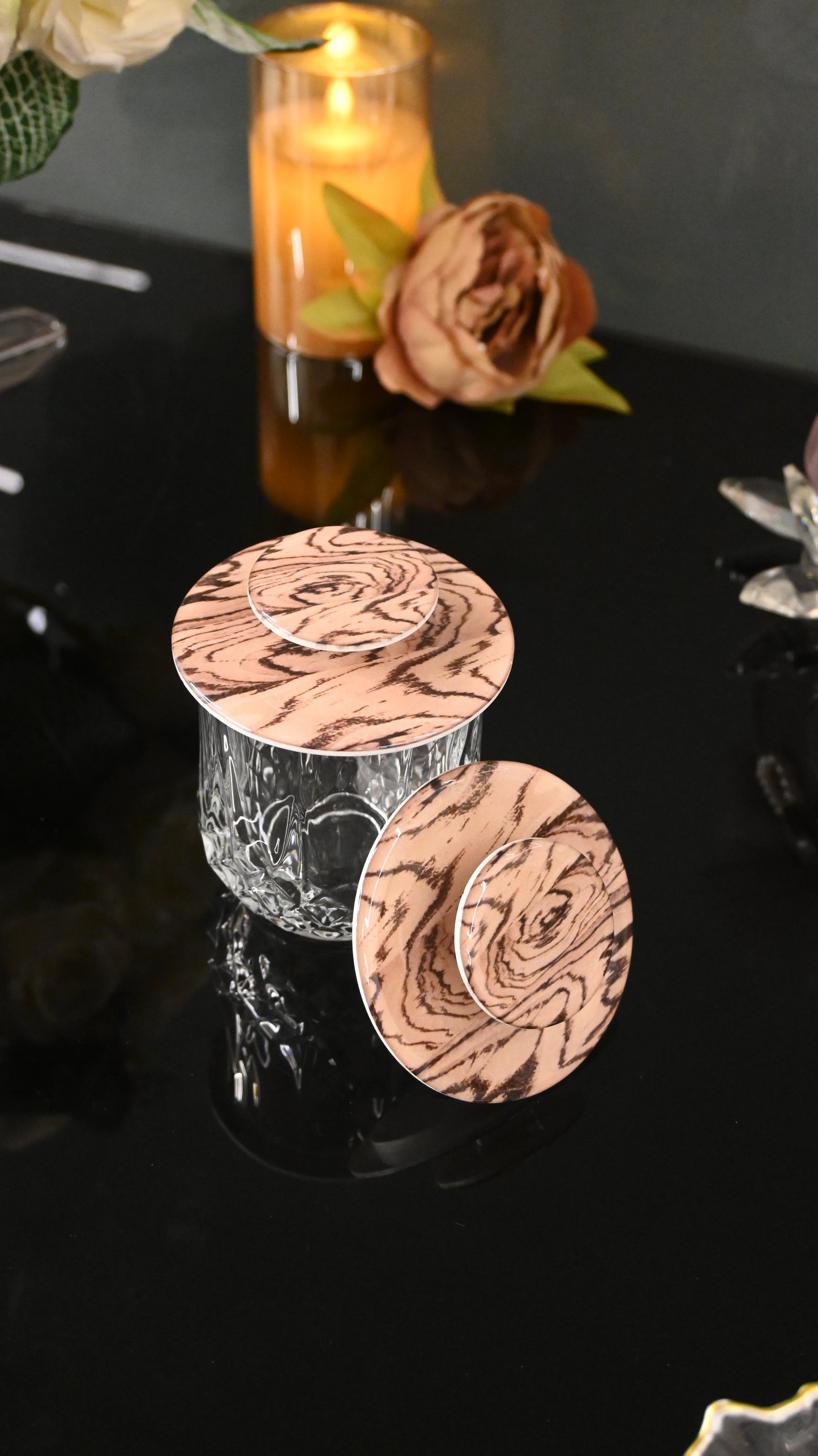 Oak Elegance: Lids (Set Of 2)