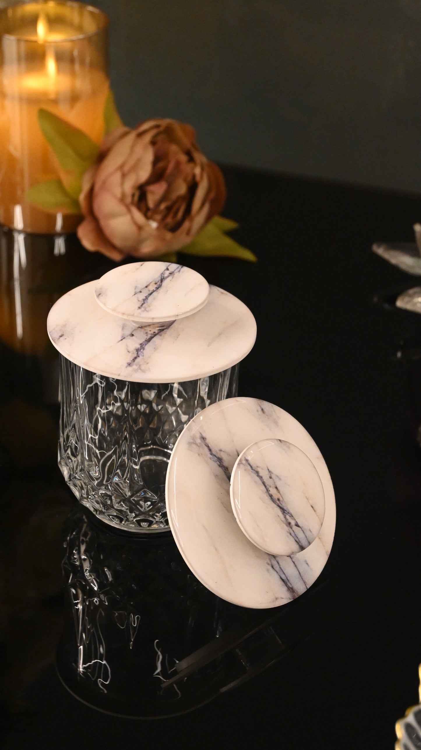 Italian Marble: Lids (Set Of 2)