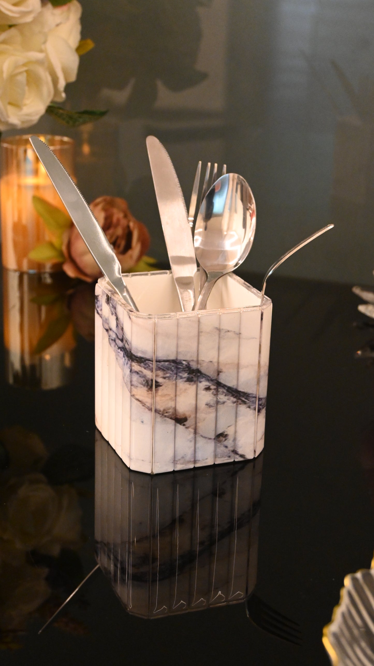 Italian Marble: Cutlery Holder