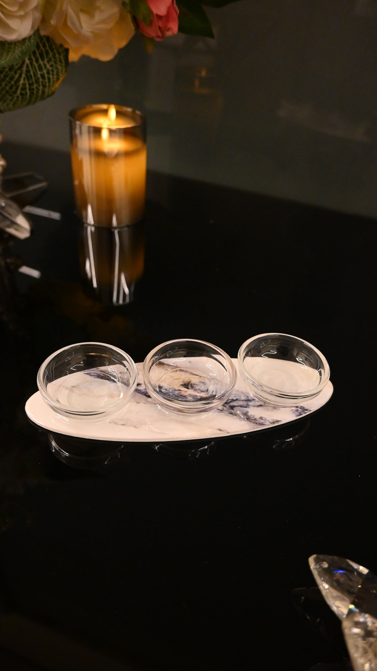 Italian Marble: Mini Dip Platter