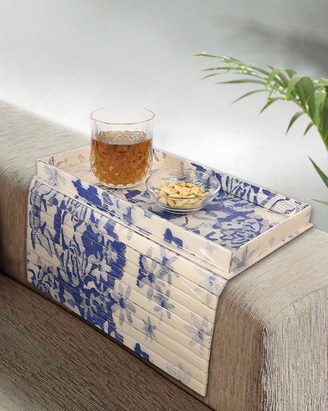 Floral Blue: Flexi Sofa Tray