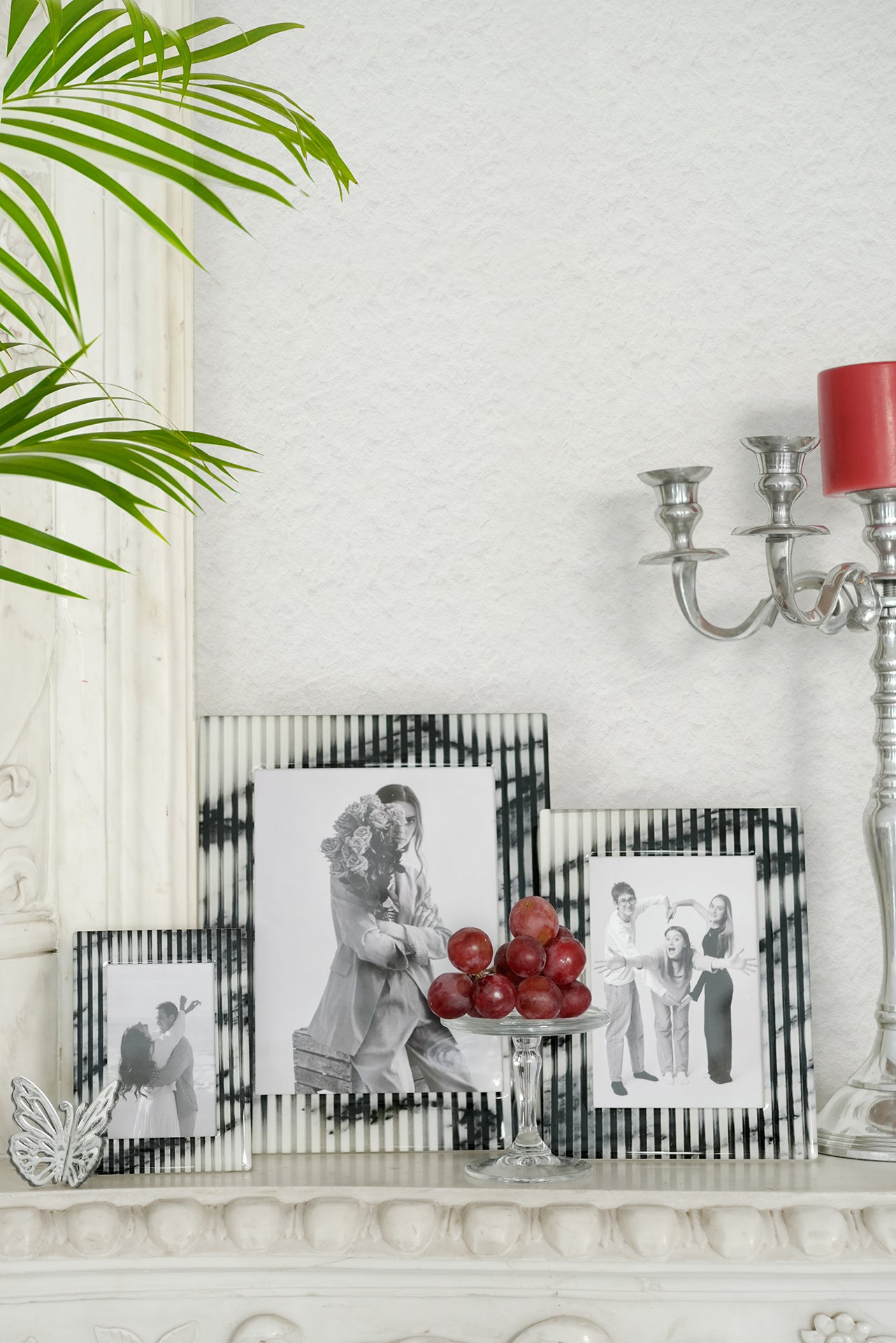 Fluted Marble White: Photo Frame