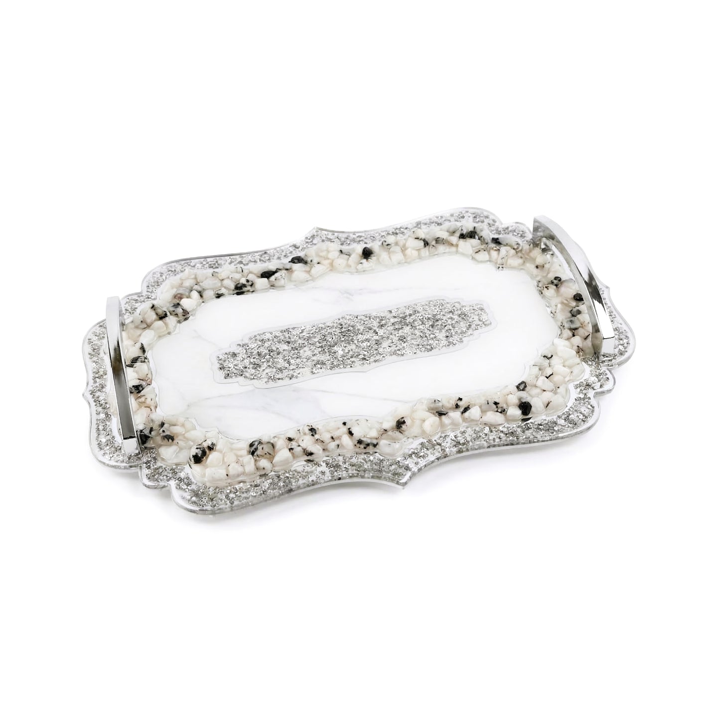 Rose Stones White: Tray