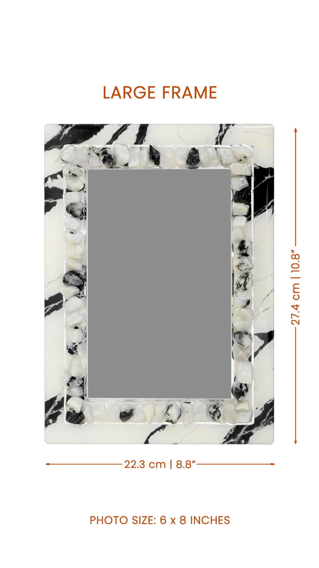 Stones White: Photo Frame