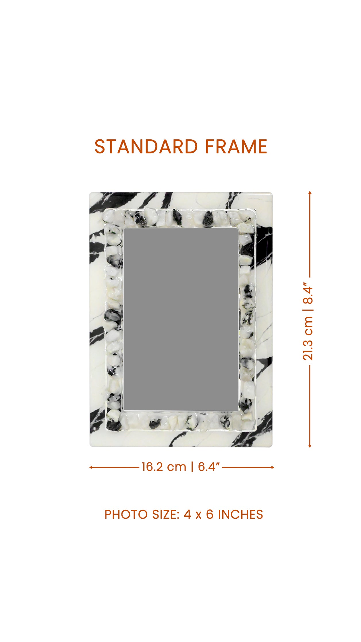 Stones White: Photo Frame