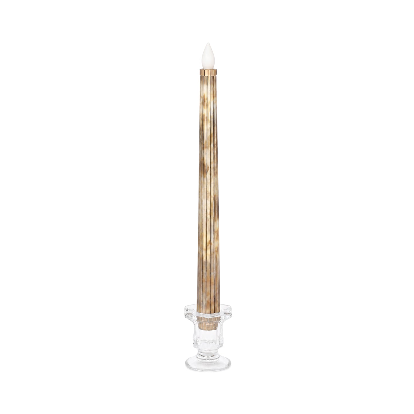 Metallic Silver: Sleek Candle
