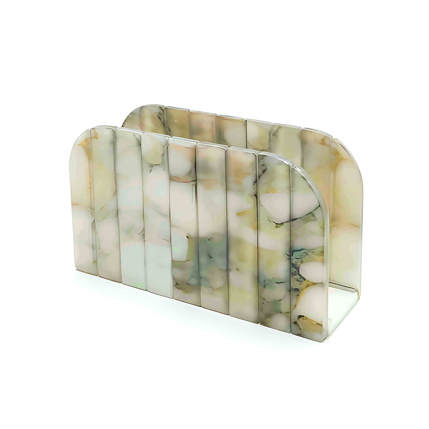 Fluted Marble Green: Napkin Holder