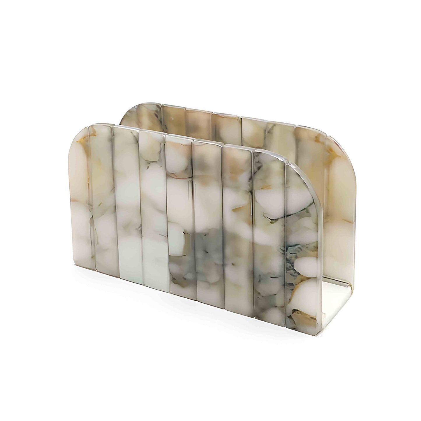 Fluted Marble Green: Napkin Holder