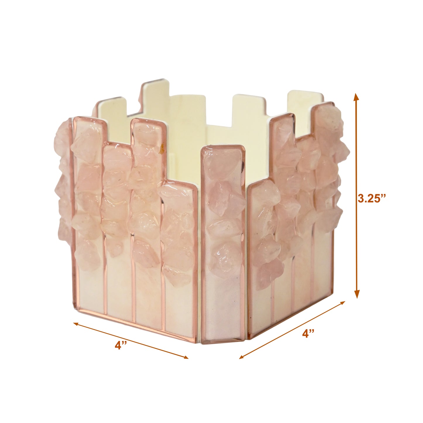 High-Low Stones Pink: Candle Stand