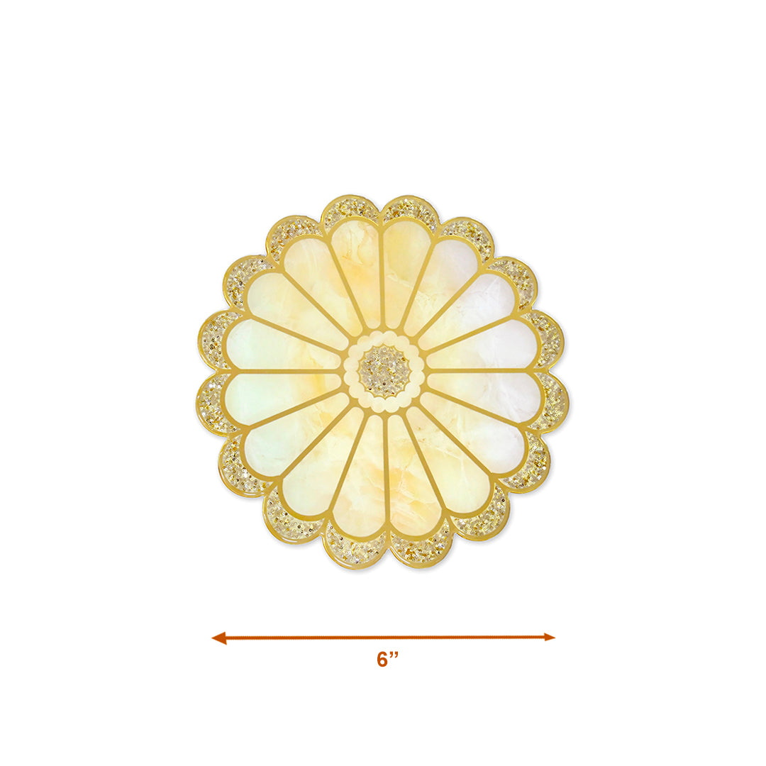 Daisy Gold: Round Placemat