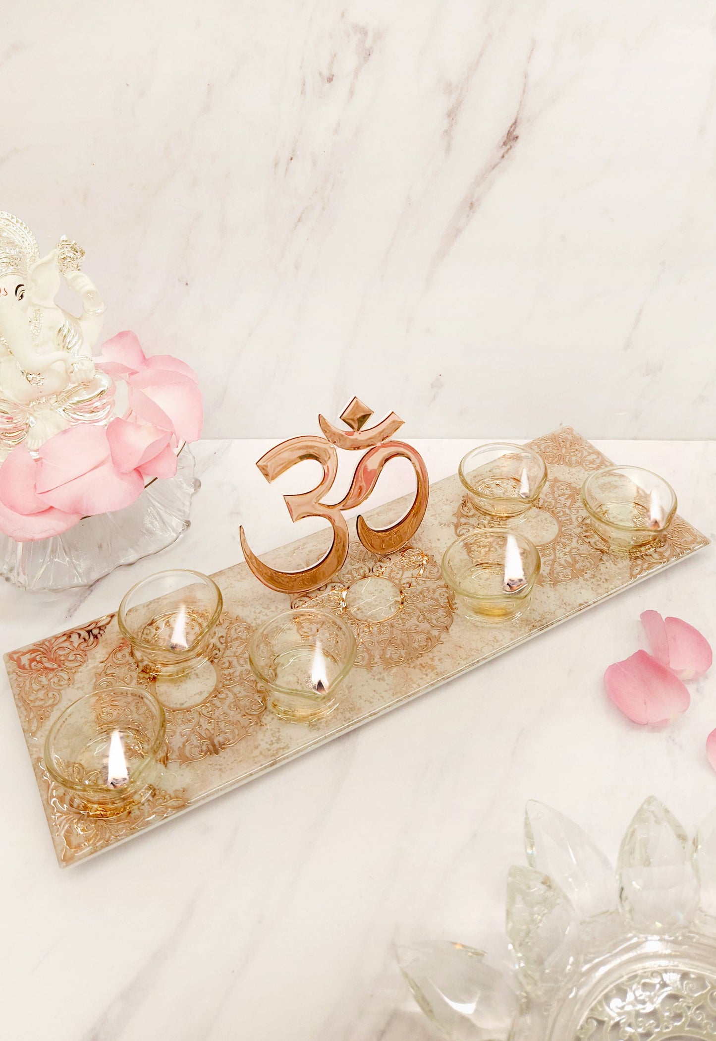 Royal: Om 6 Diya Platter
