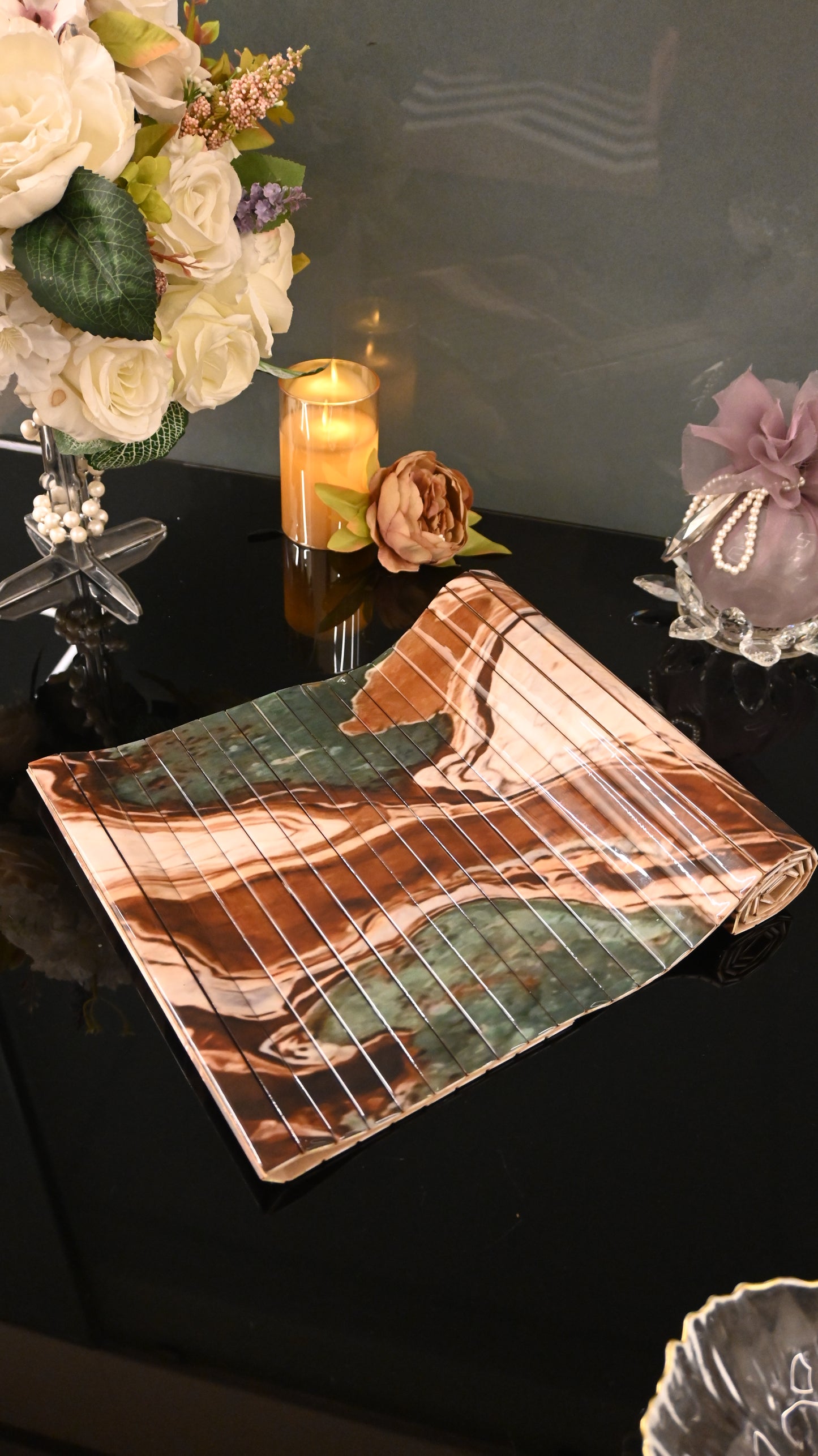 Earth Marble: Flexi Table Runner