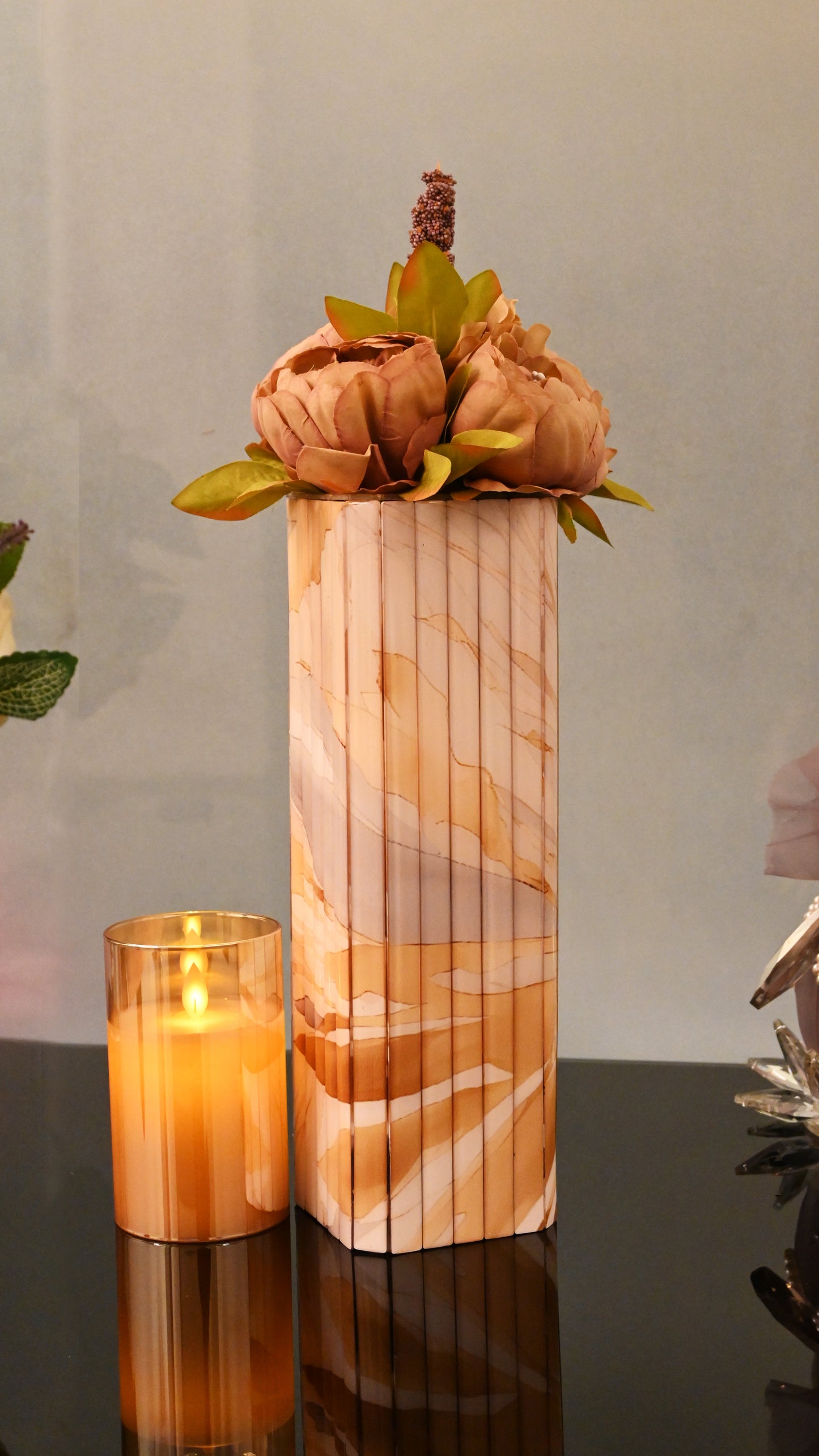 Golden Bloom: Flexi Long Vase