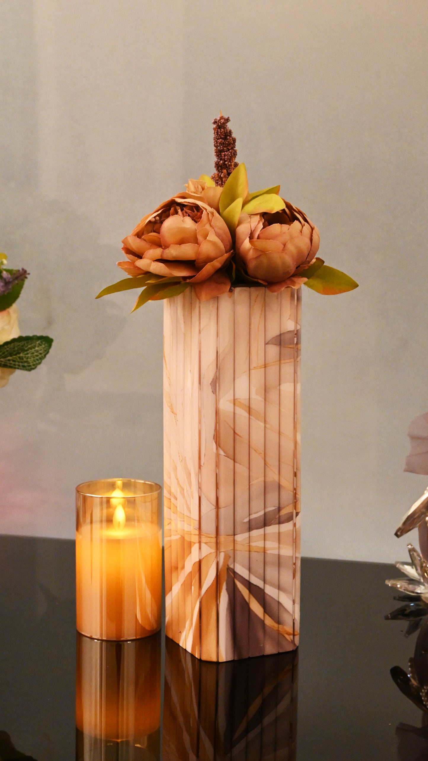 Golden Bloom: Flexi Long Vase