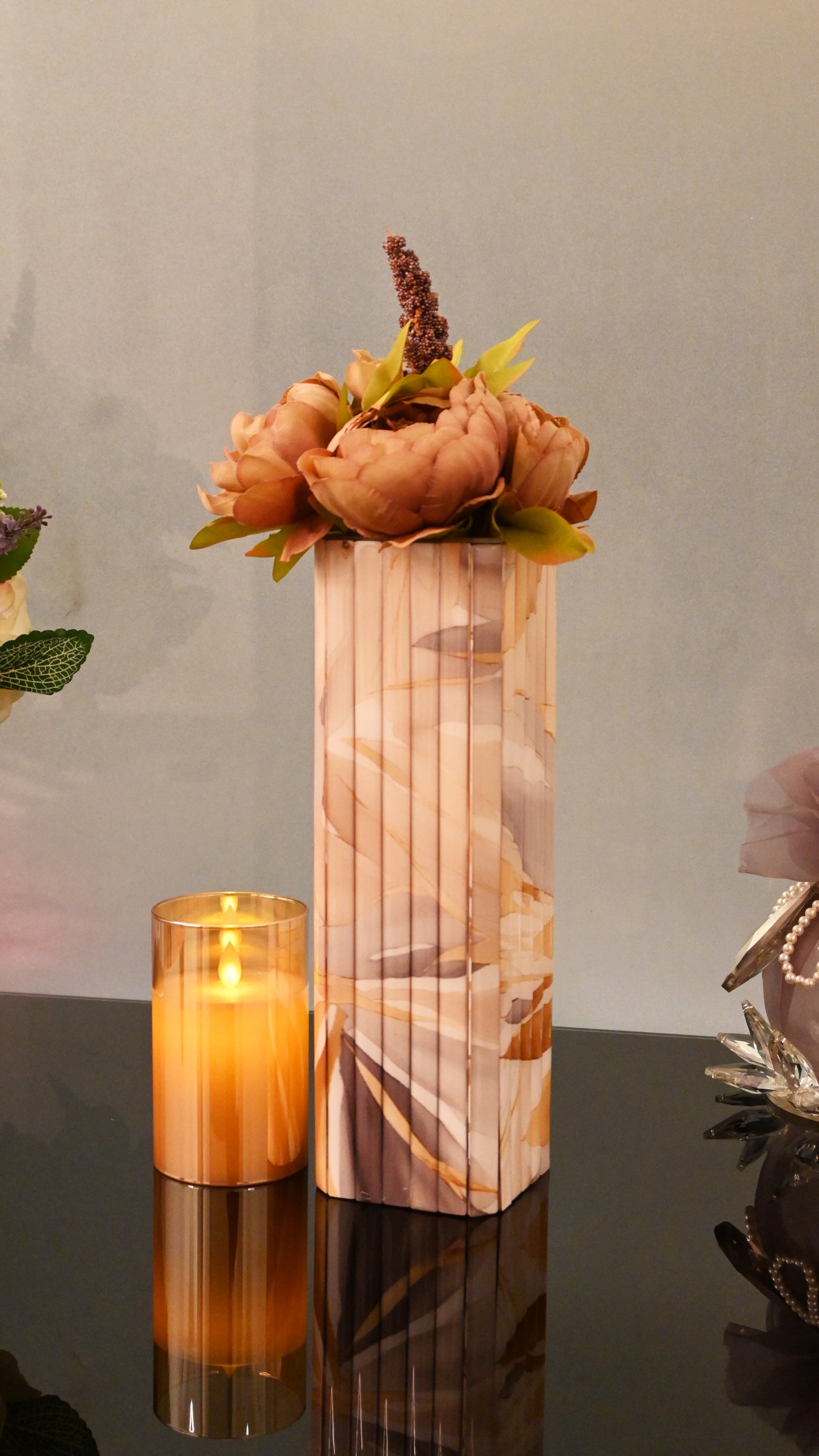 Golden Bloom: Flexi Long Vase