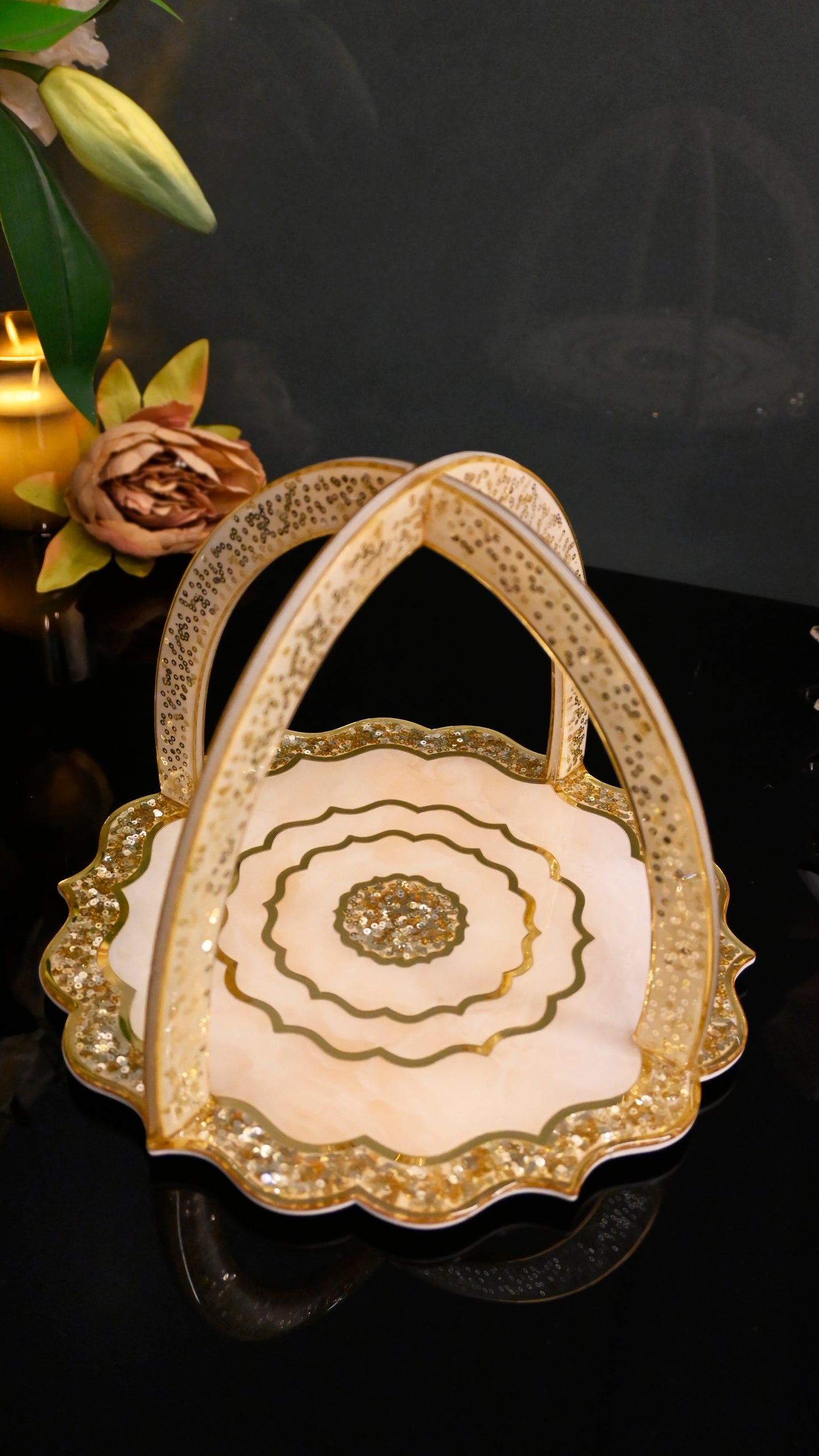 Rose Golden: Criss-Cross Serving Platter