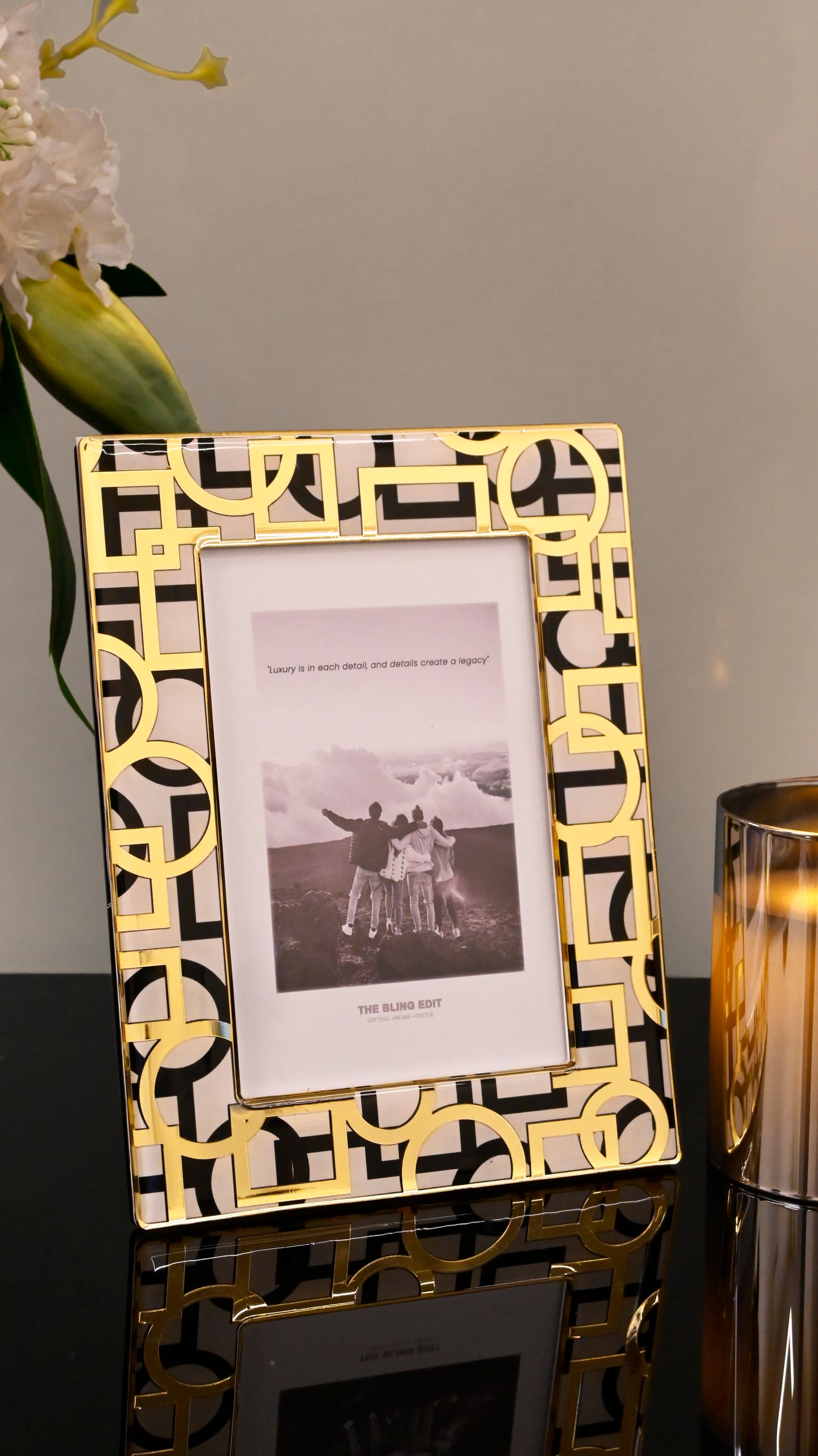 Blocks Black & Gold: Photo Frame