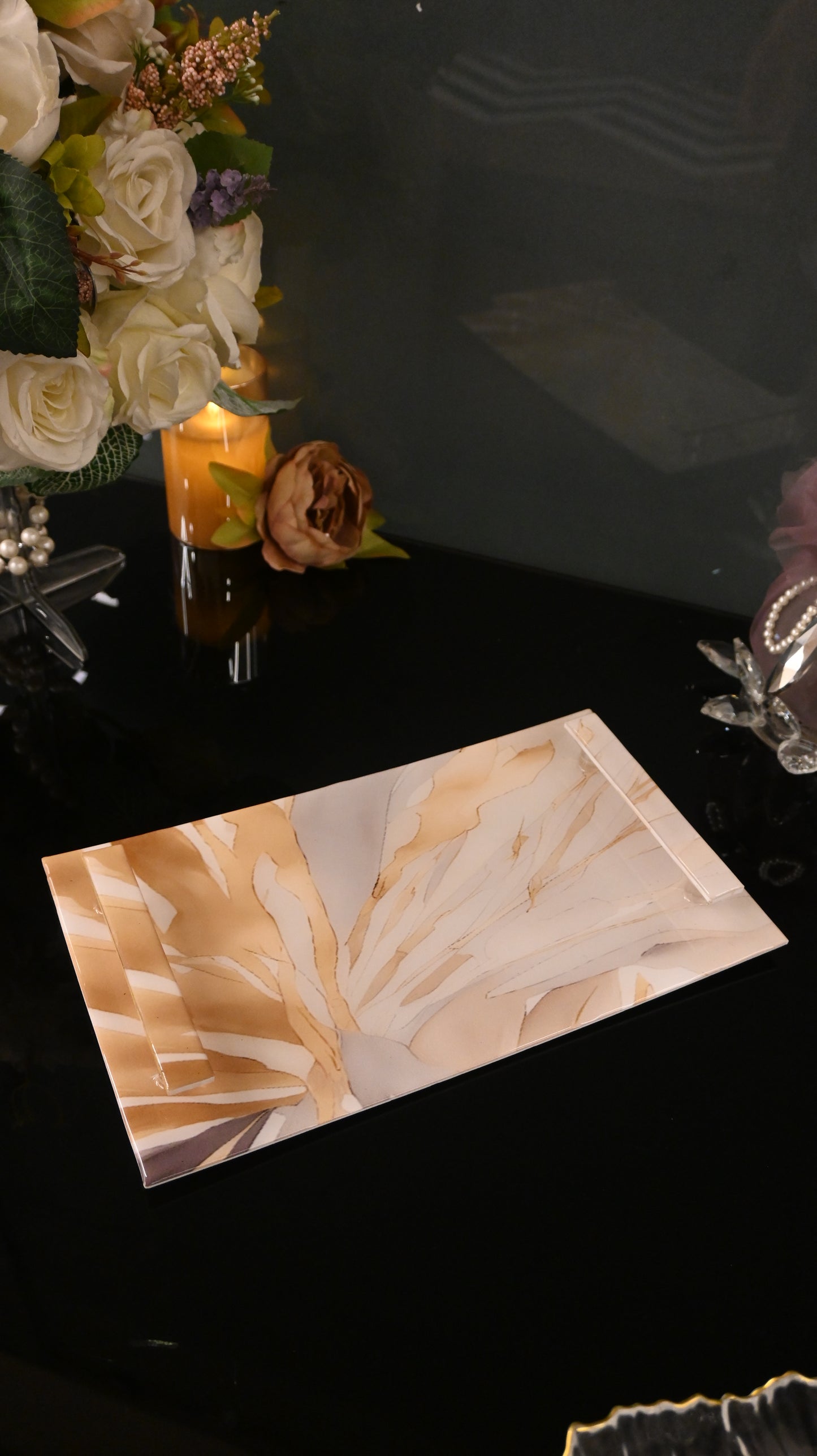 Golden Bloom: Medium Tray