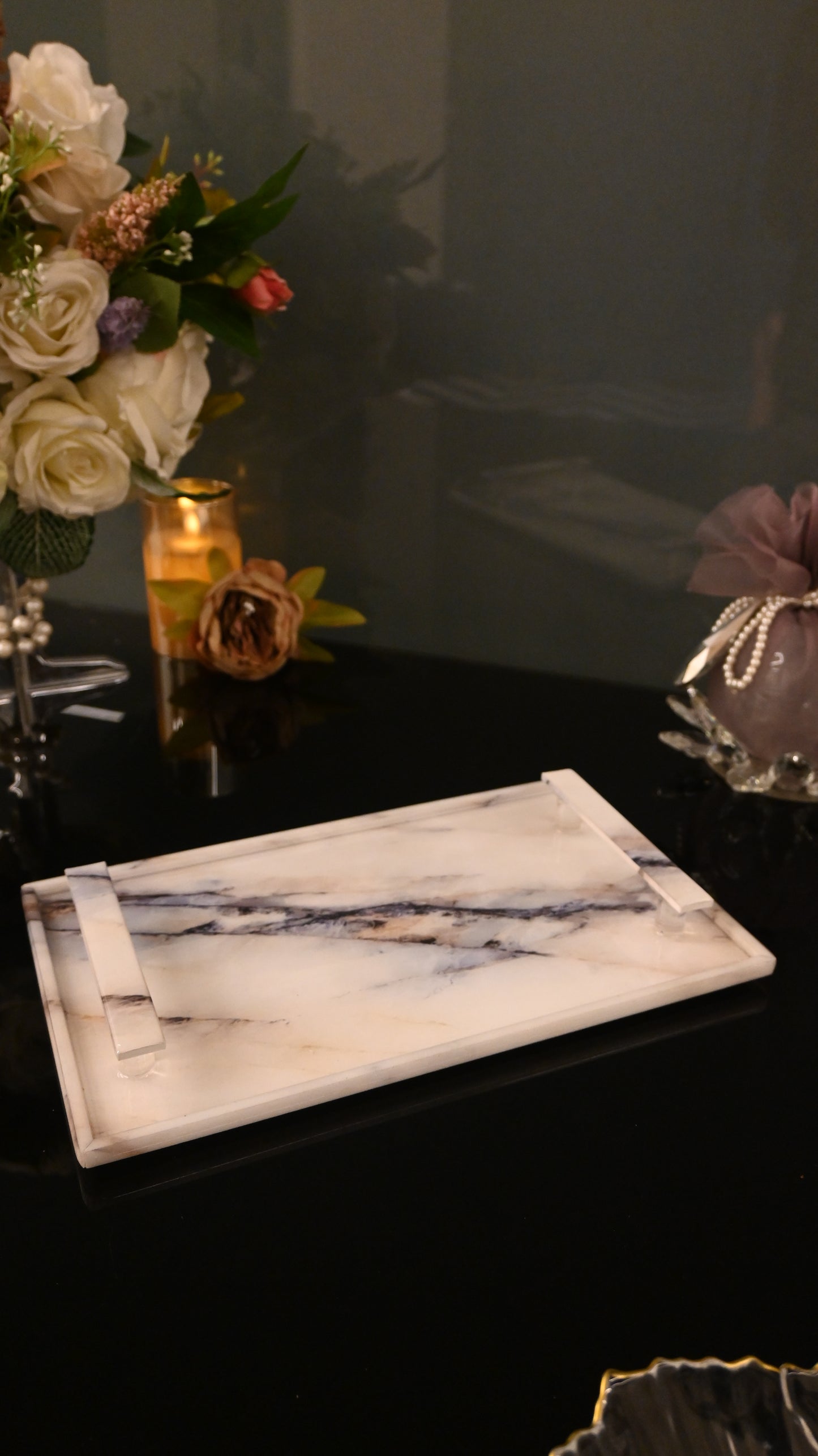 Italian Marble: Medium Platter Tray