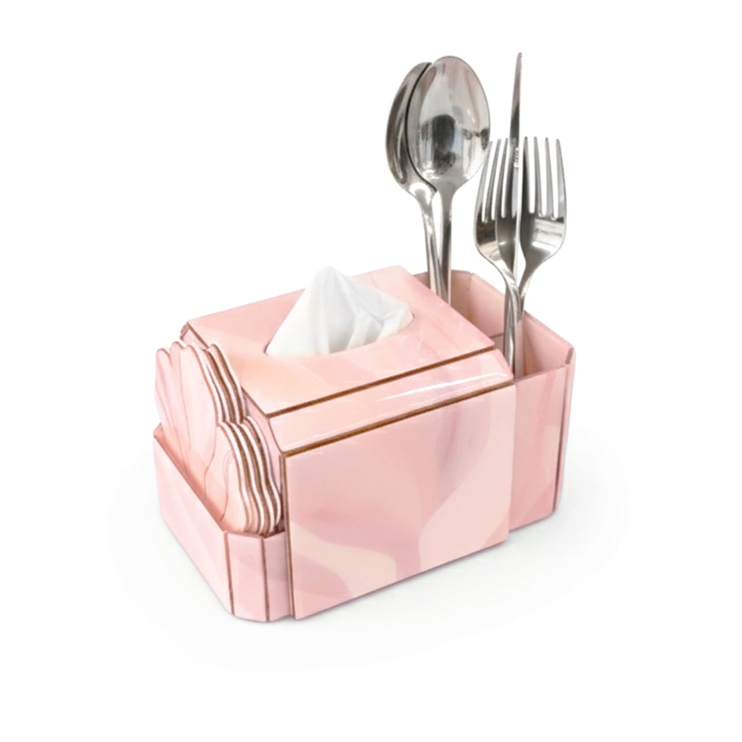 Pink Bloom: Tissue Box Organiser