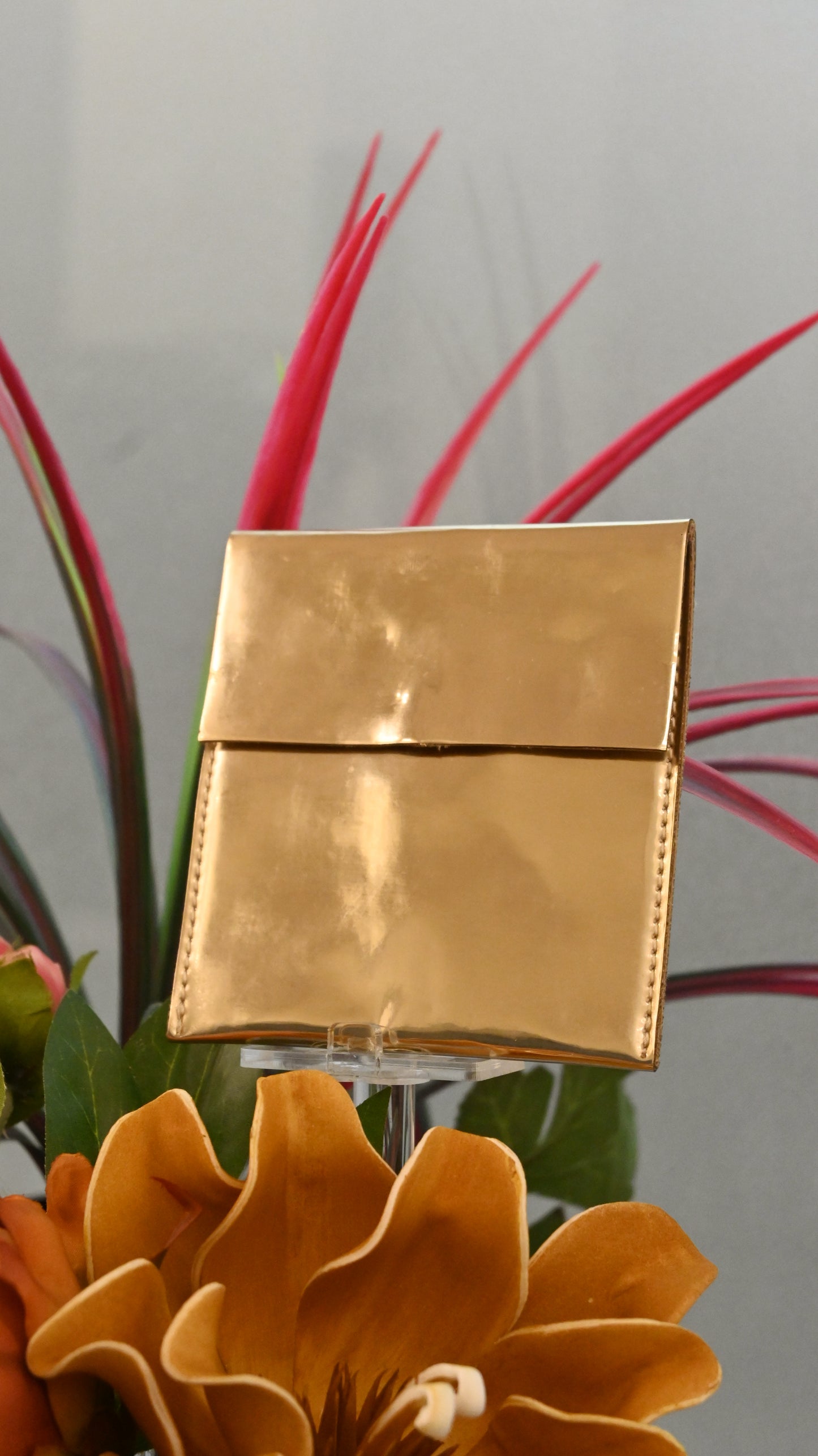 Mirage: Golden & Silver PU Small Clutch