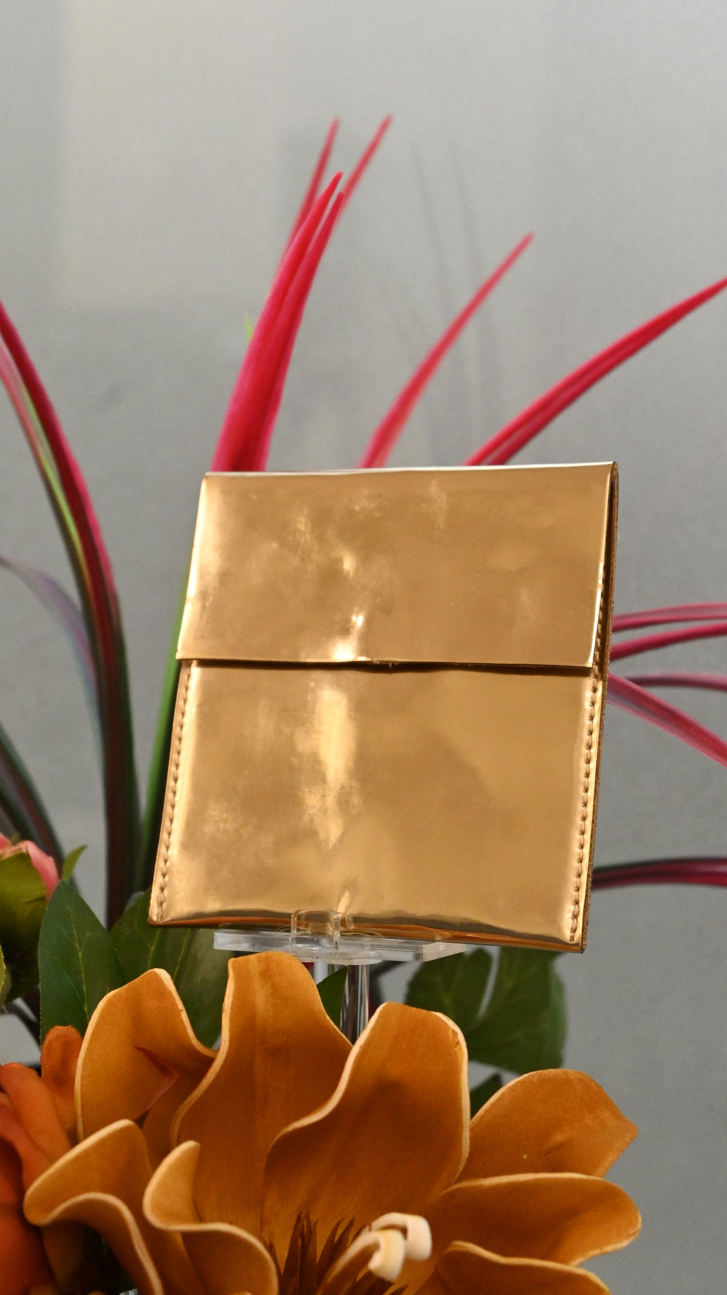Mirage: Golden PU Small Clutch