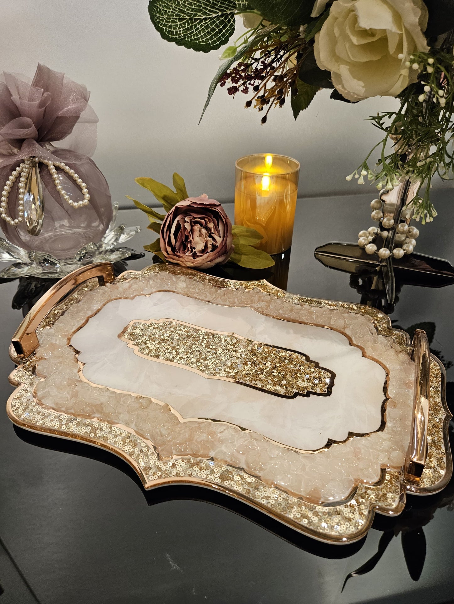 Rose Gold Rose Stones: Standard Tray