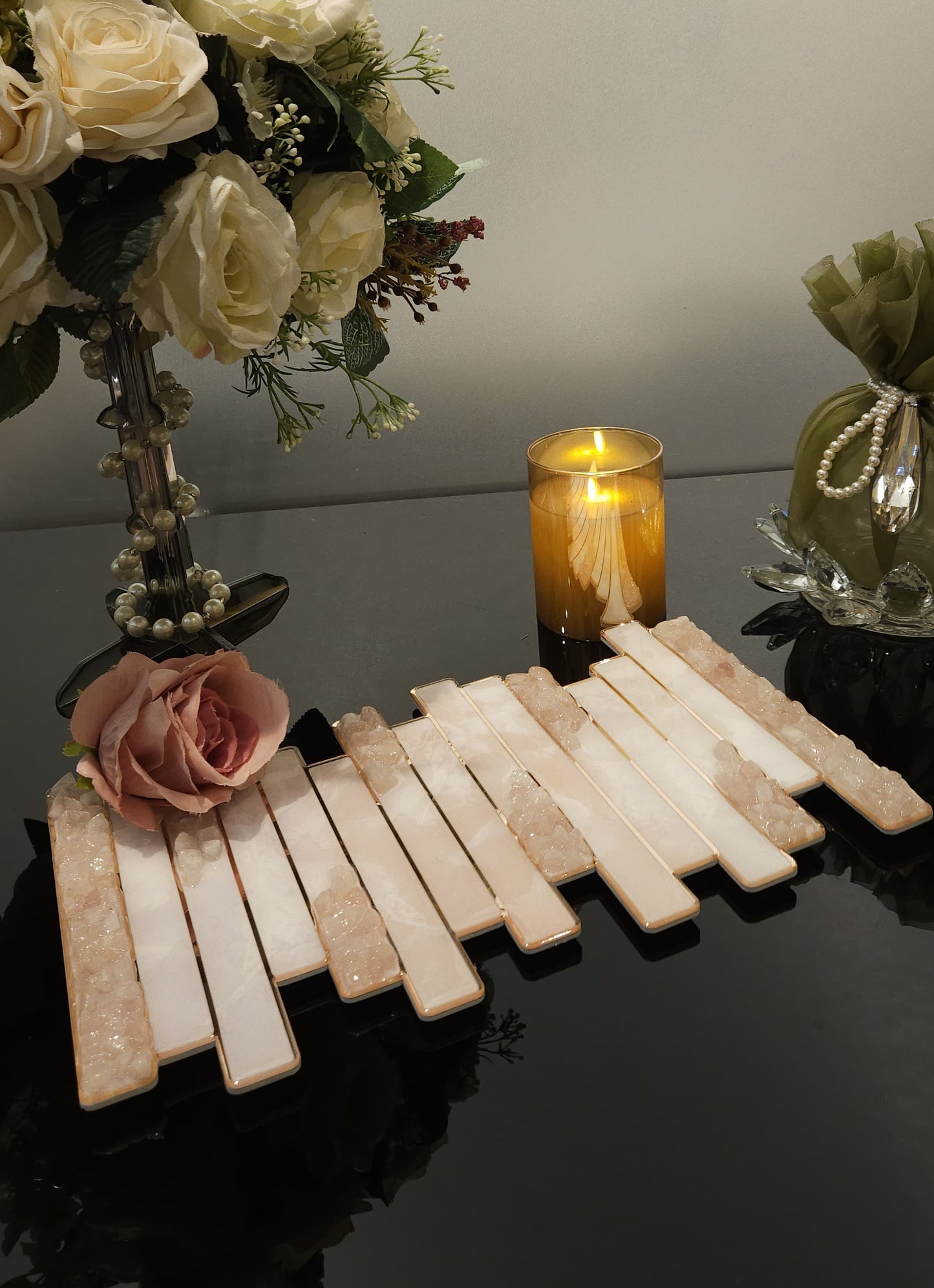 High-Low Stones Pink: Serving Platter