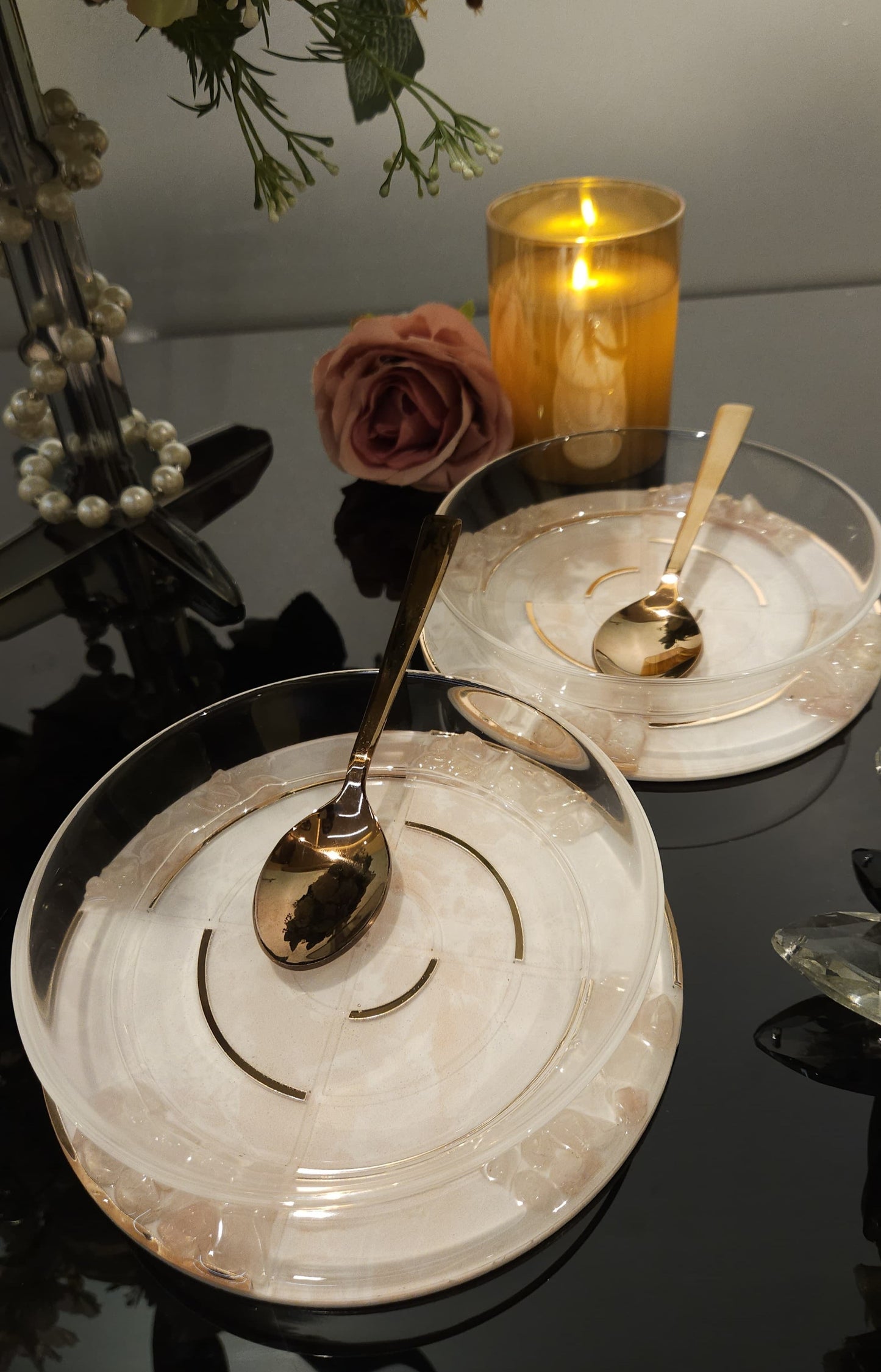 High-Low Stones Pink: Bowl (Set Of 2)