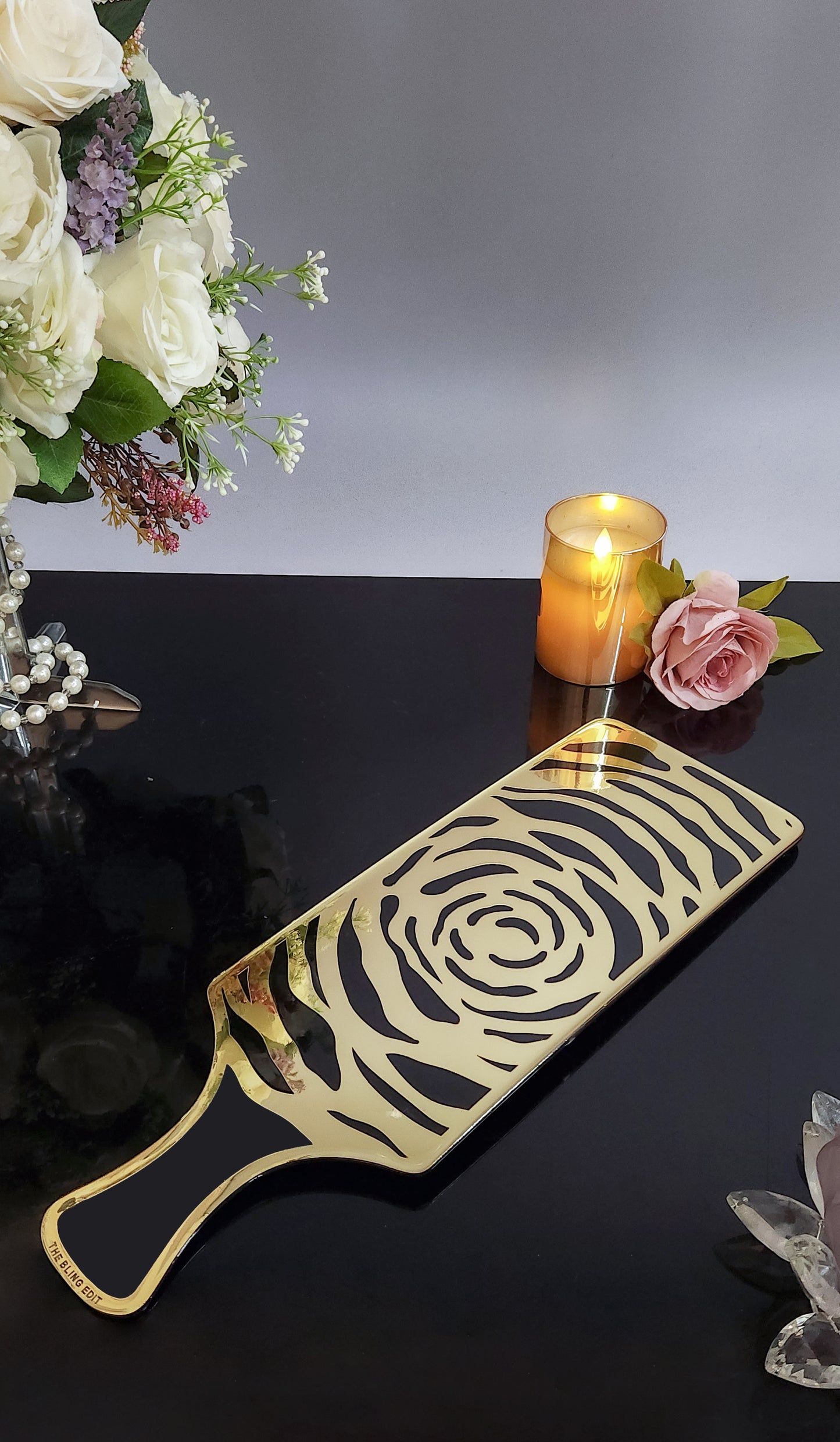 Black Gold Rossette: Bat Platter