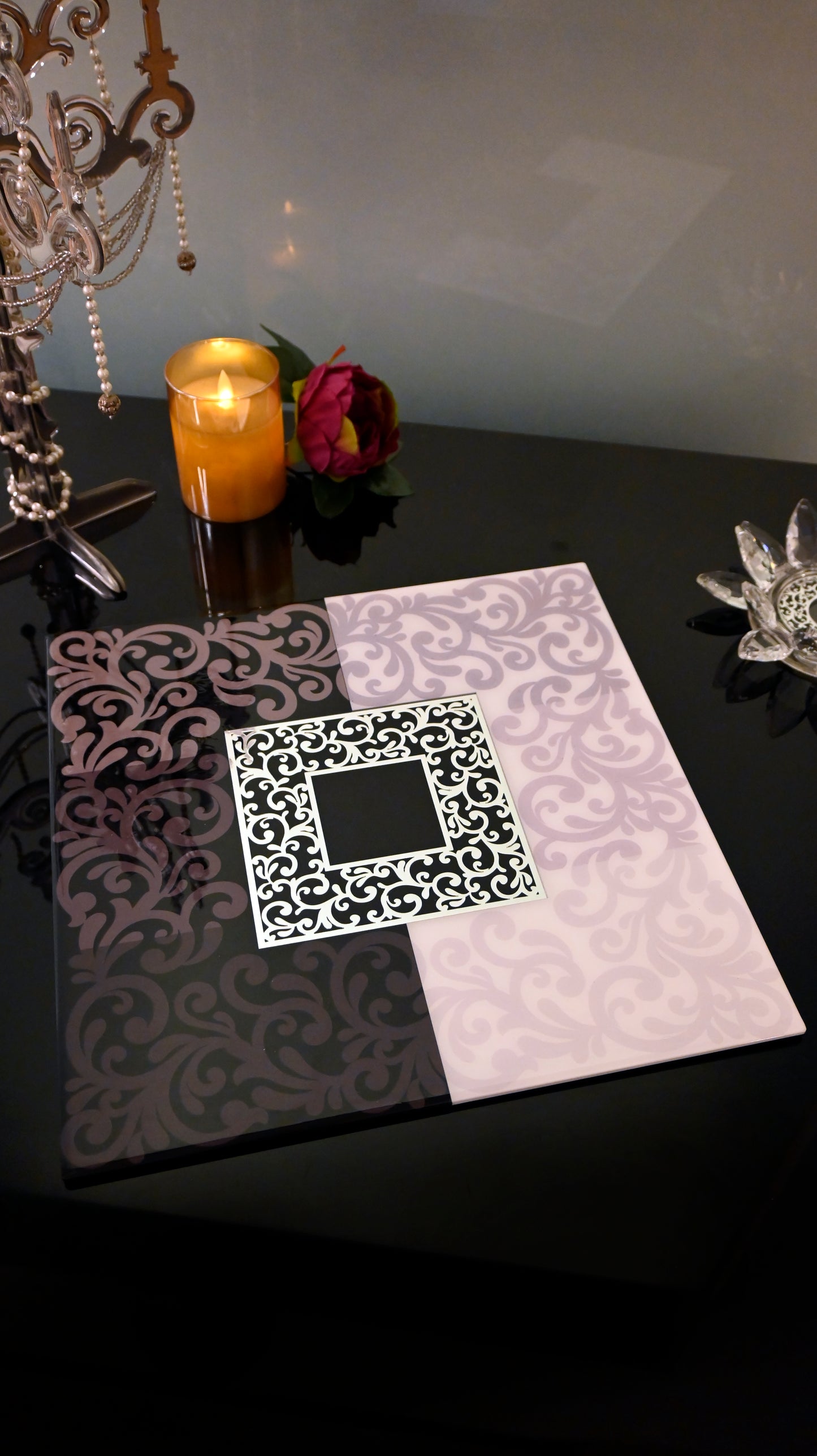 Imperial Black & White: Square Placemat