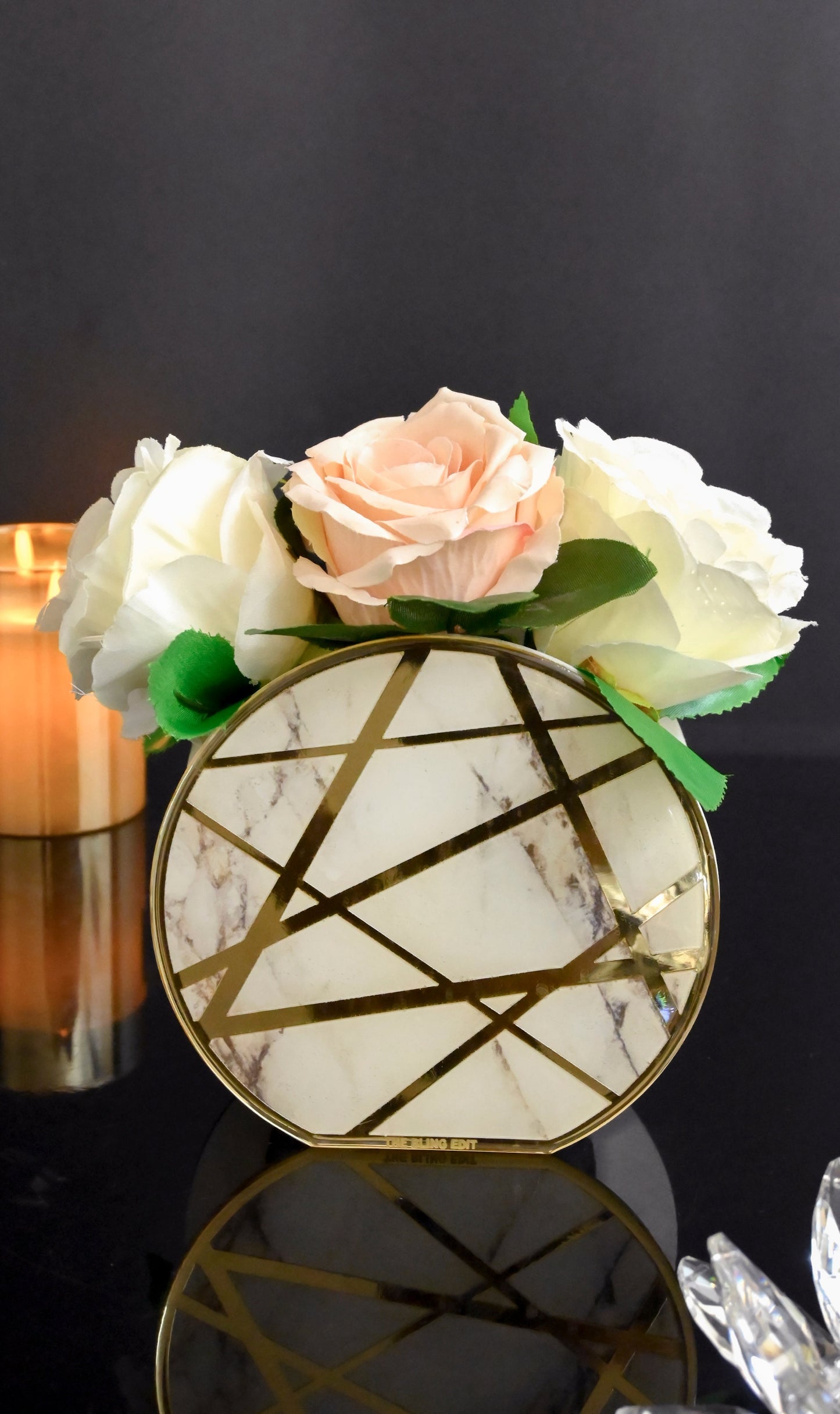 Marble Dancing Line: 6" Vase