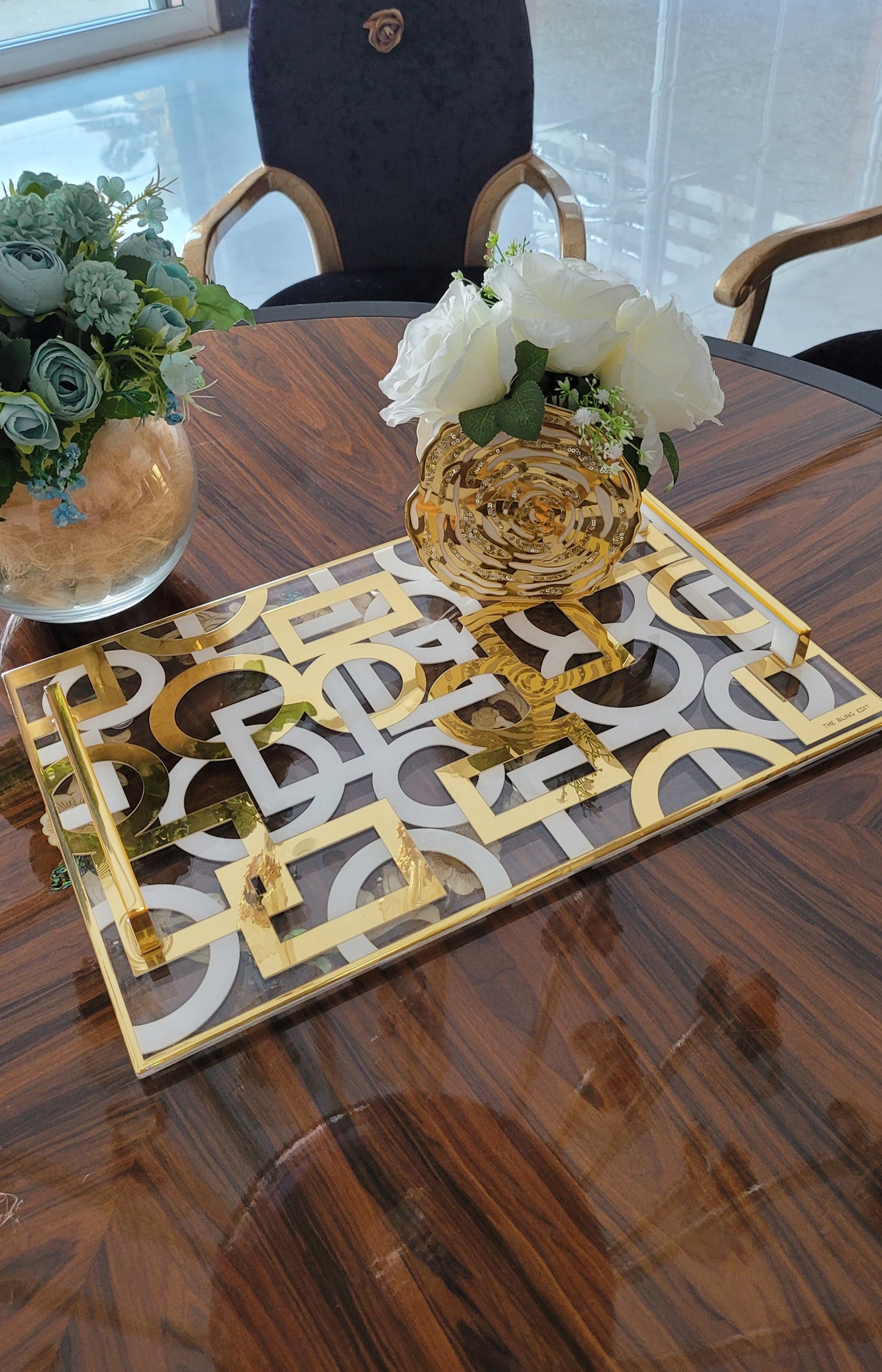Blocks White & Gold: Standard Tray