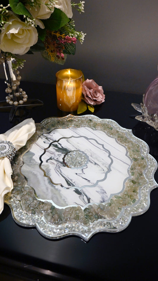 Rose Stones Green: Placemat 16"