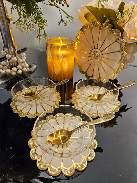 Daisy Gold: Dip Bowl (Set Of 3)