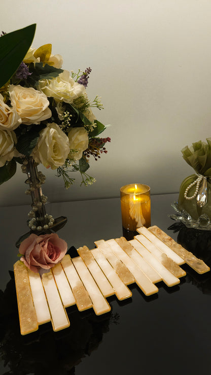 High-Low Stones Golden: Serving Platter