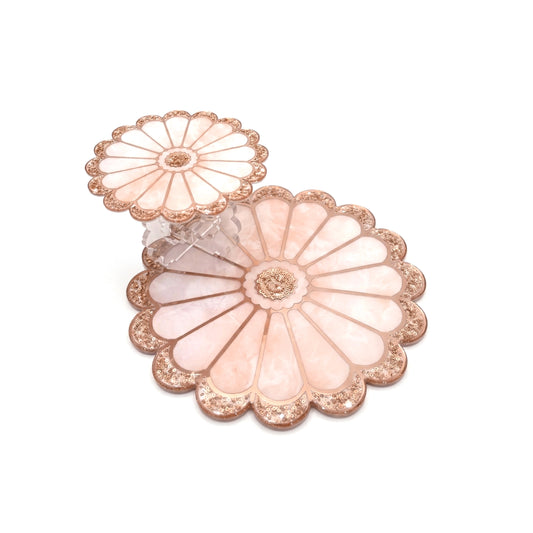 Daisy Rose Gold: 2-Layer Serving Platter